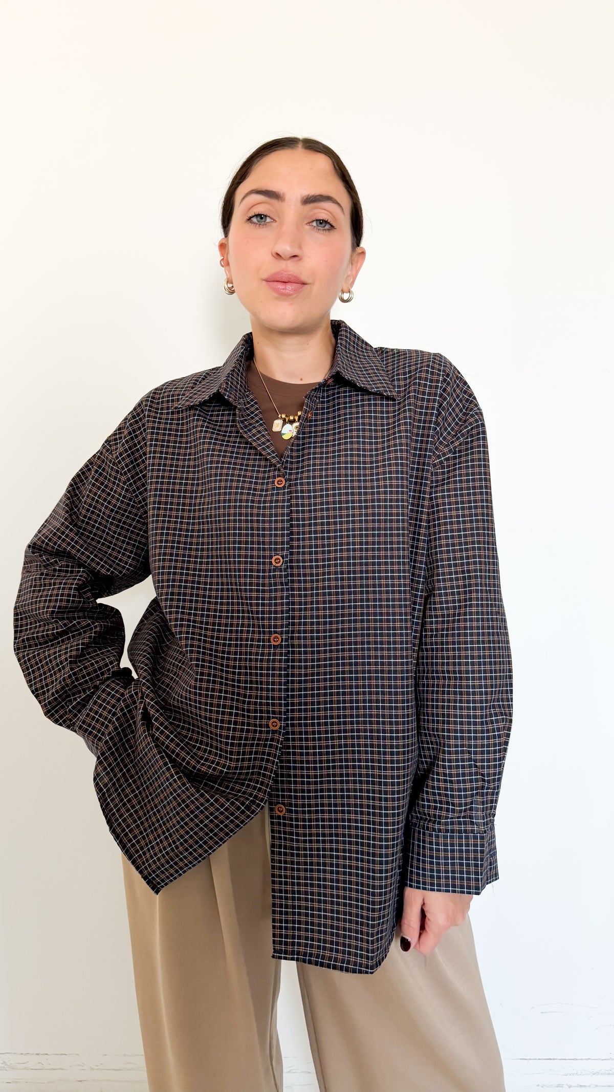 Camicia A Quadri Blu
