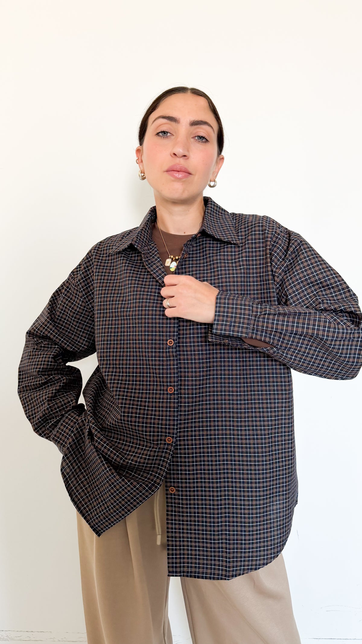 Camicia A Quadri Blu