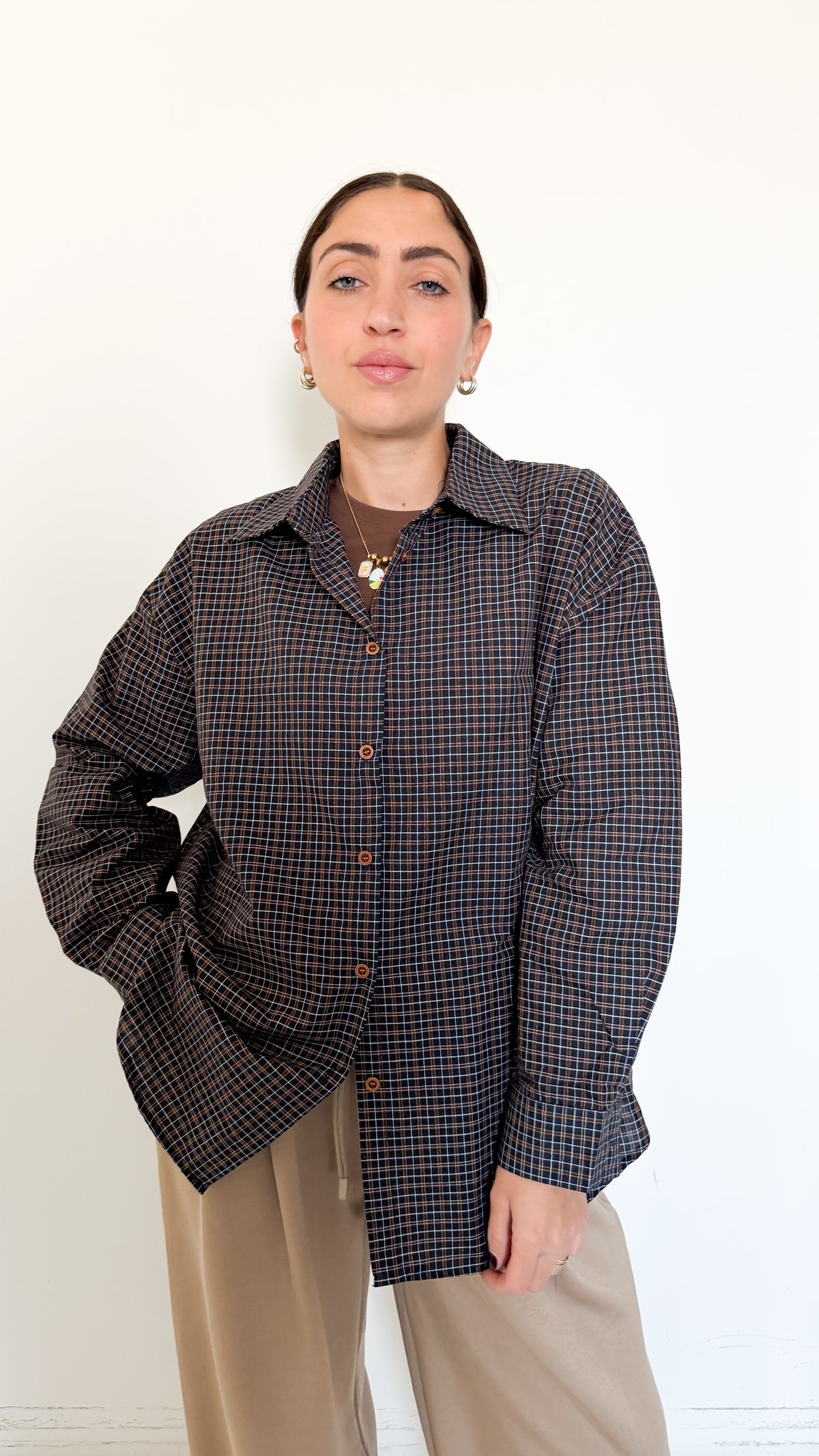 Camicia A Quadri Blu