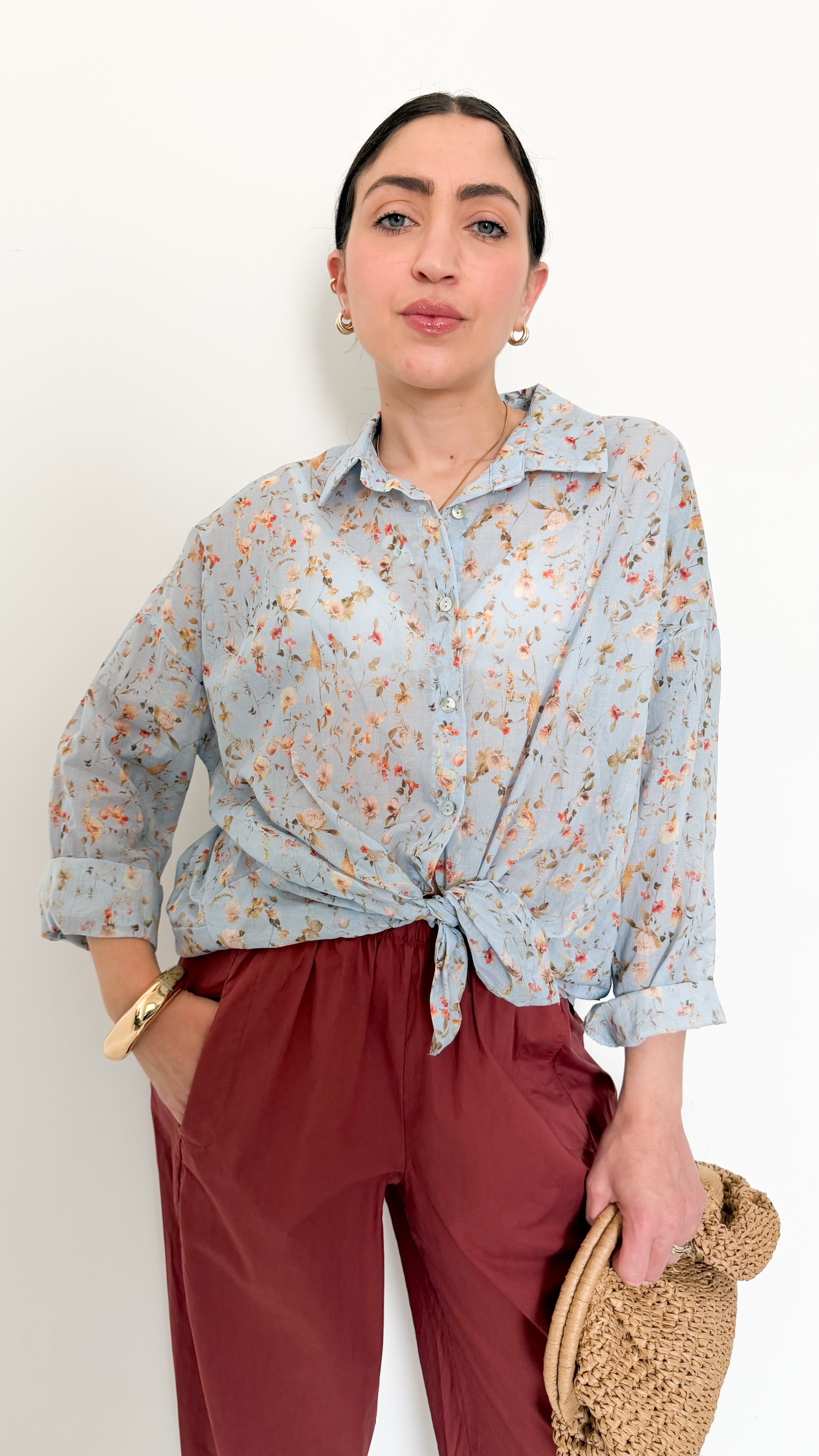 Camicia Polvere A Fiori