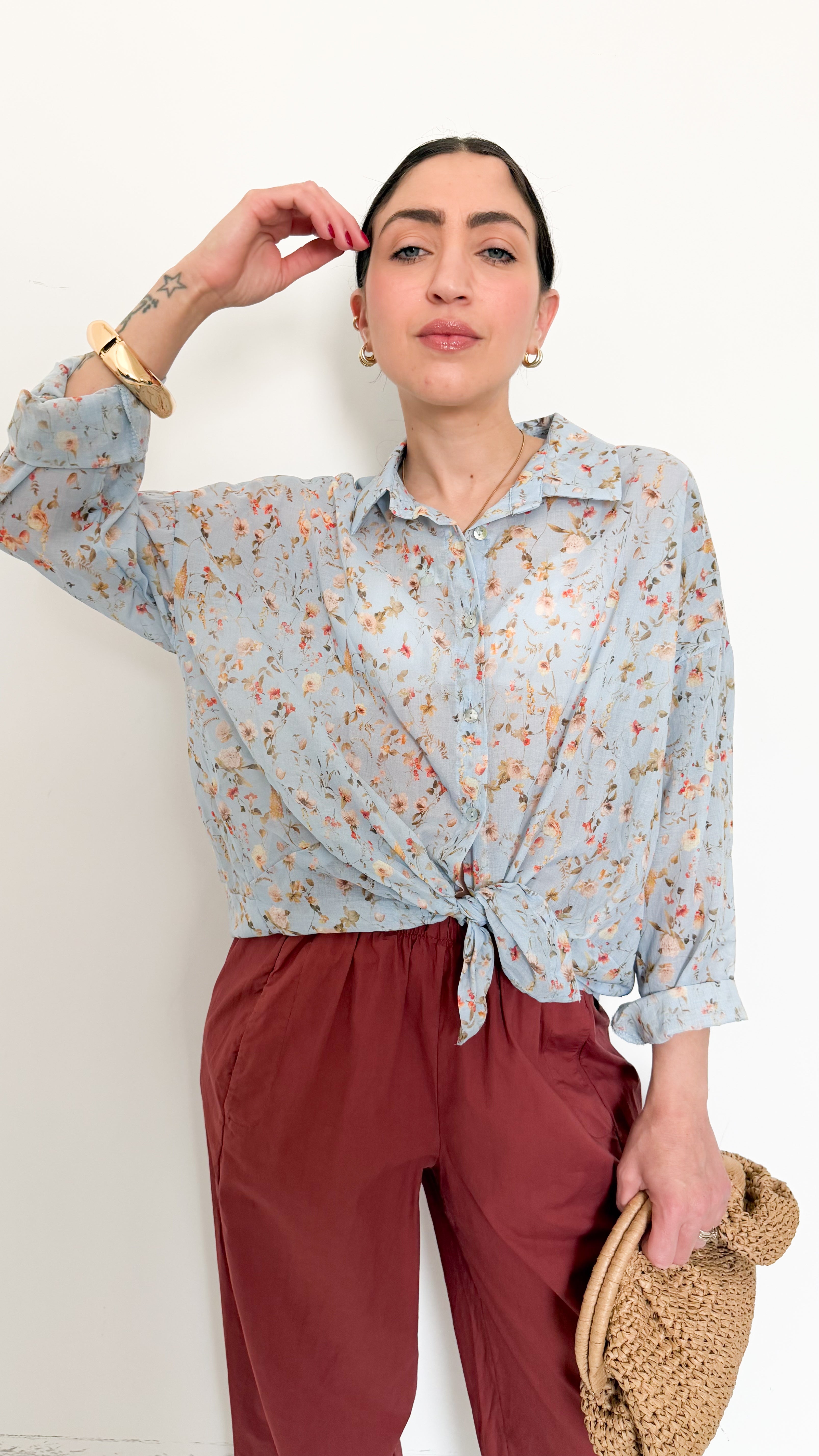 Camicia Polvere A Fiori
