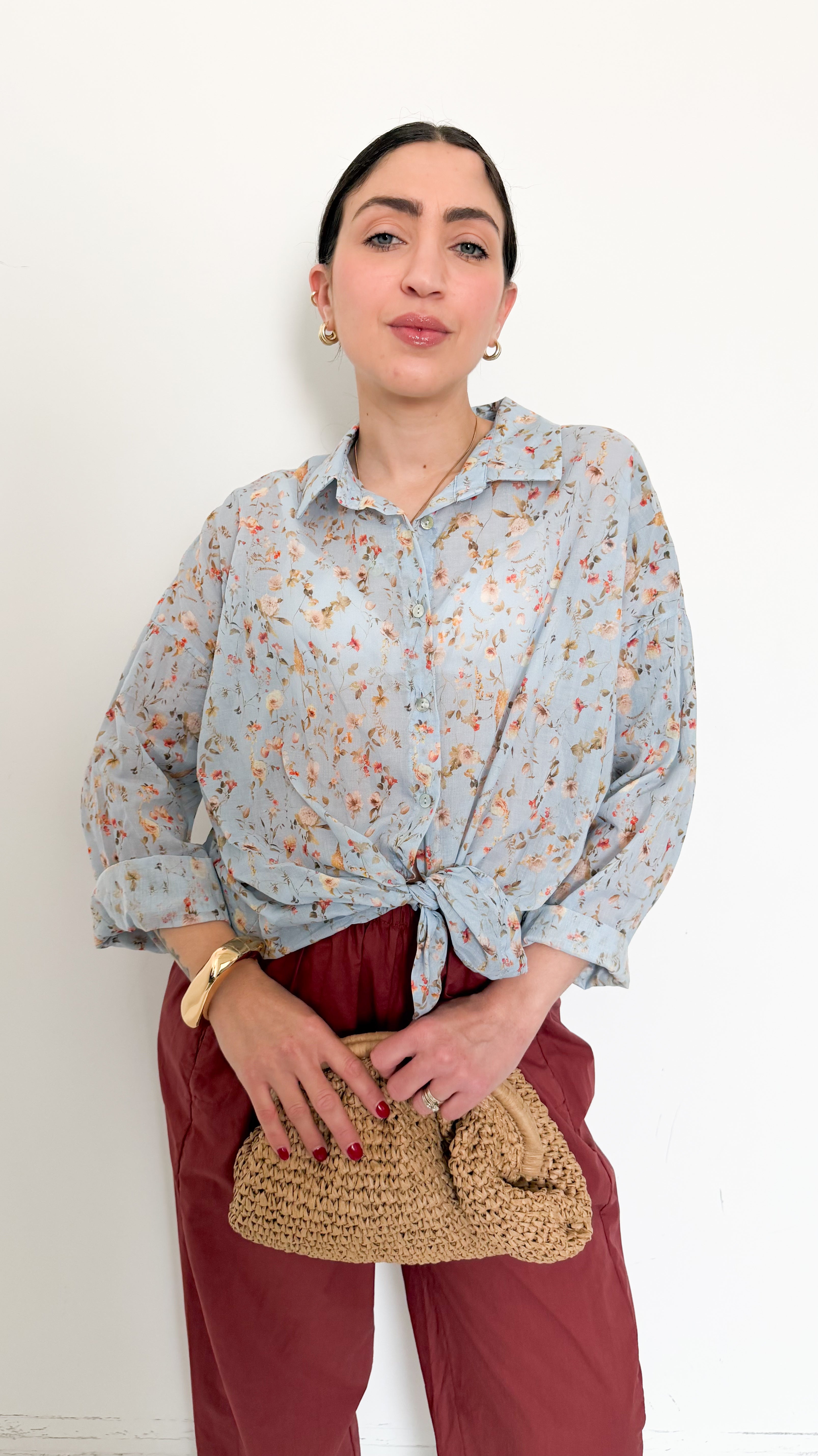 Camicia Polvere A Fiori