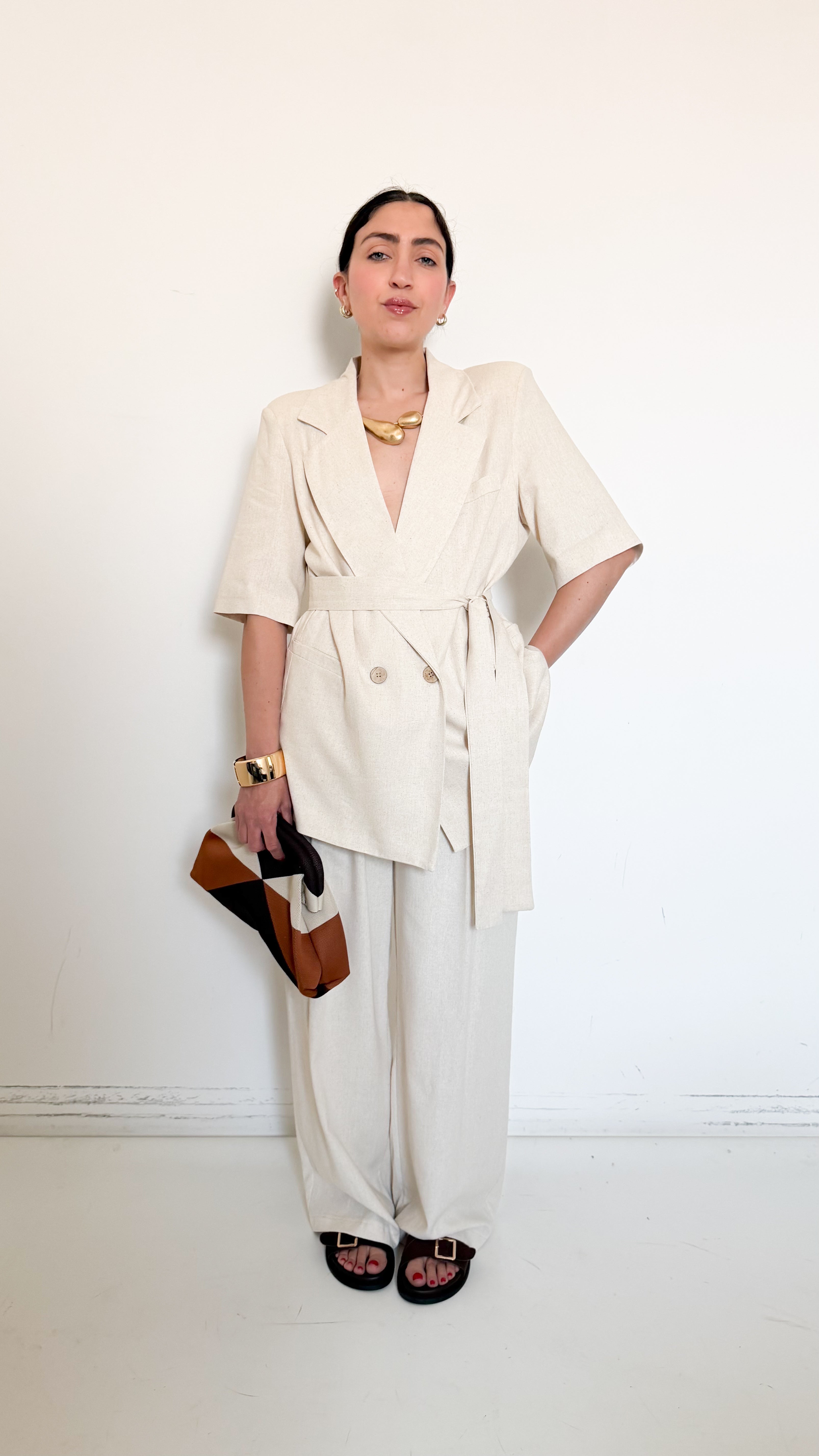 Tailleur Mezza Manica Beige