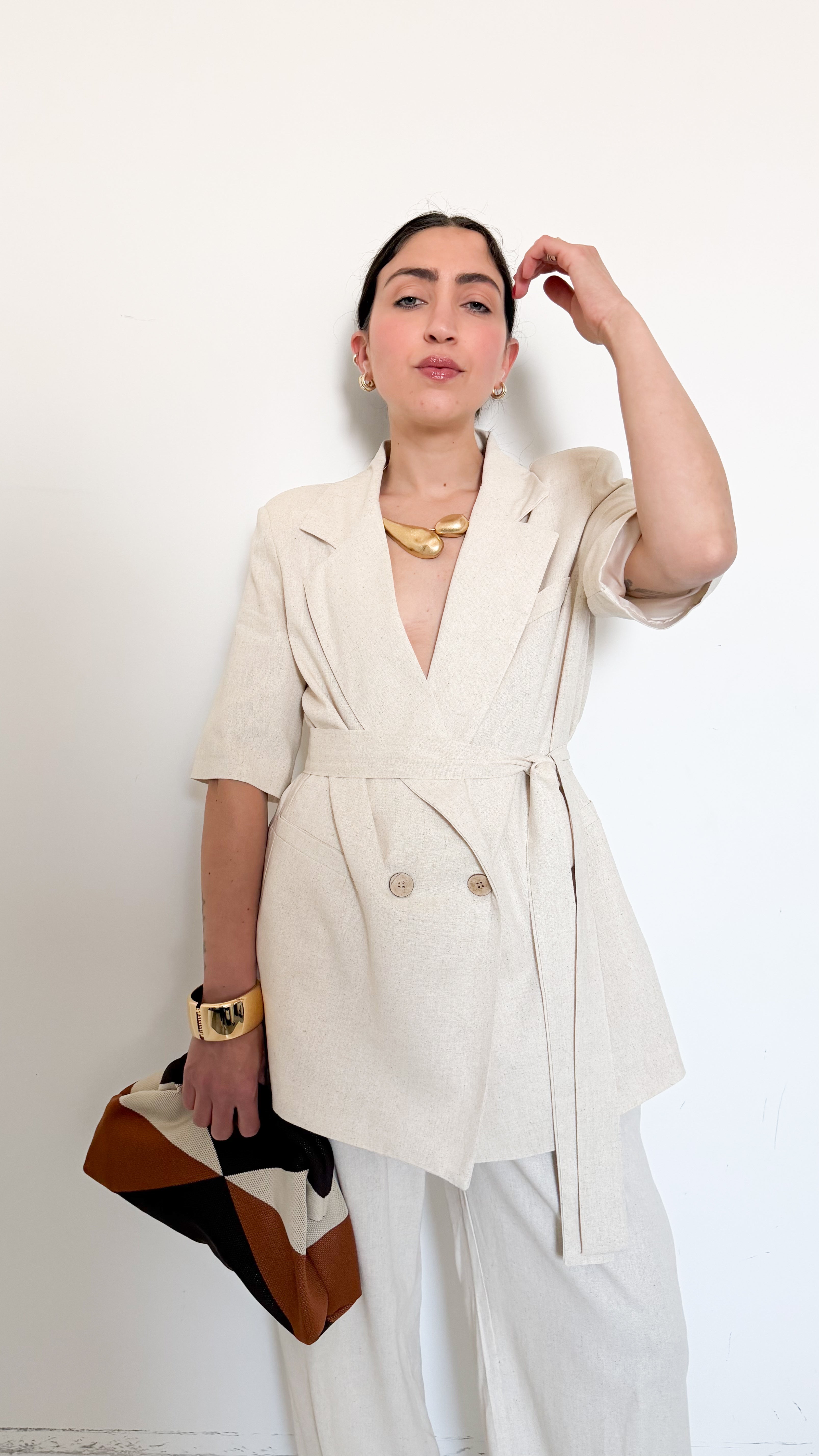 Tailleur Mezza Manica Beige