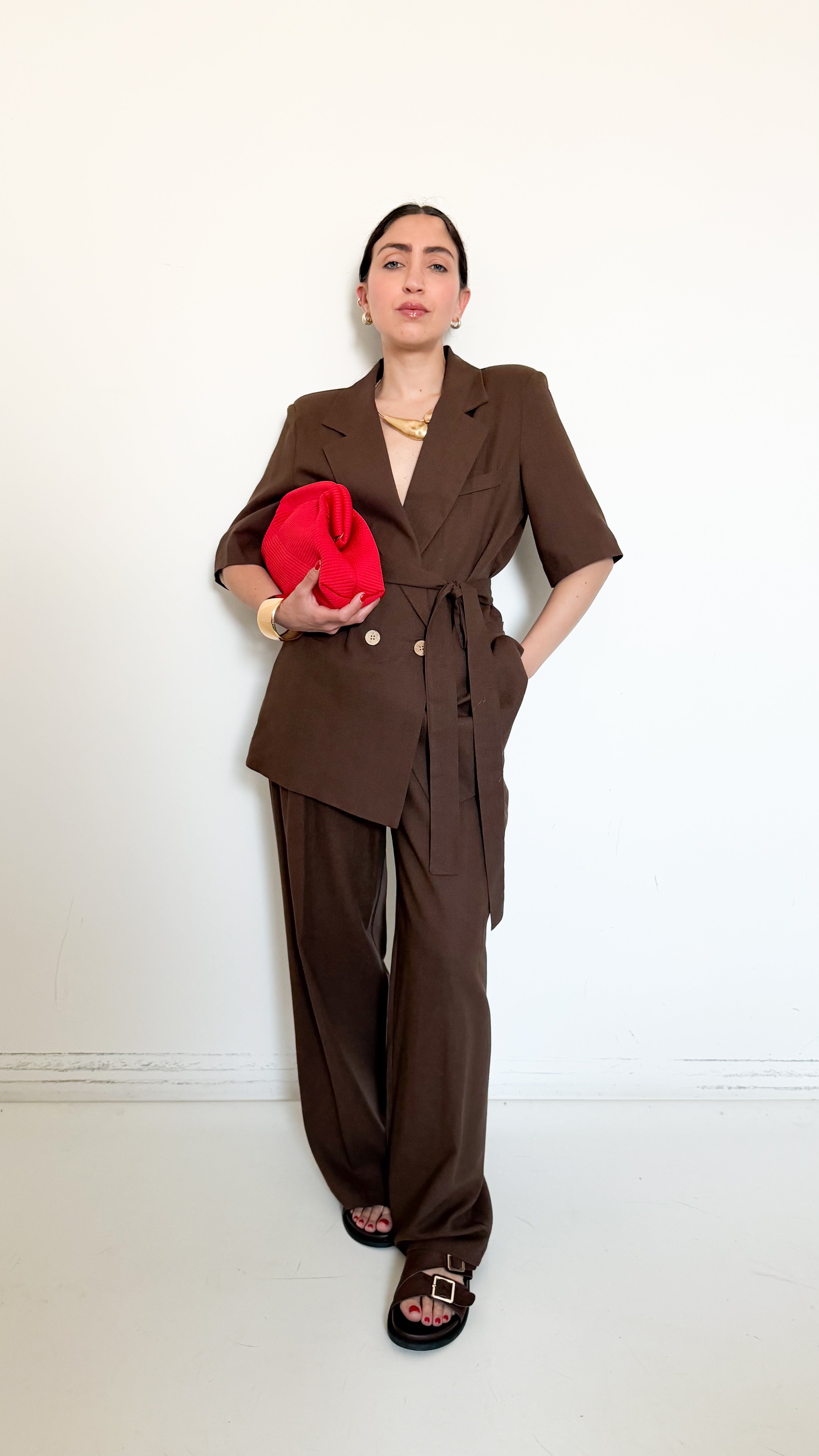 Tailleur Mezza Manica Marrone
