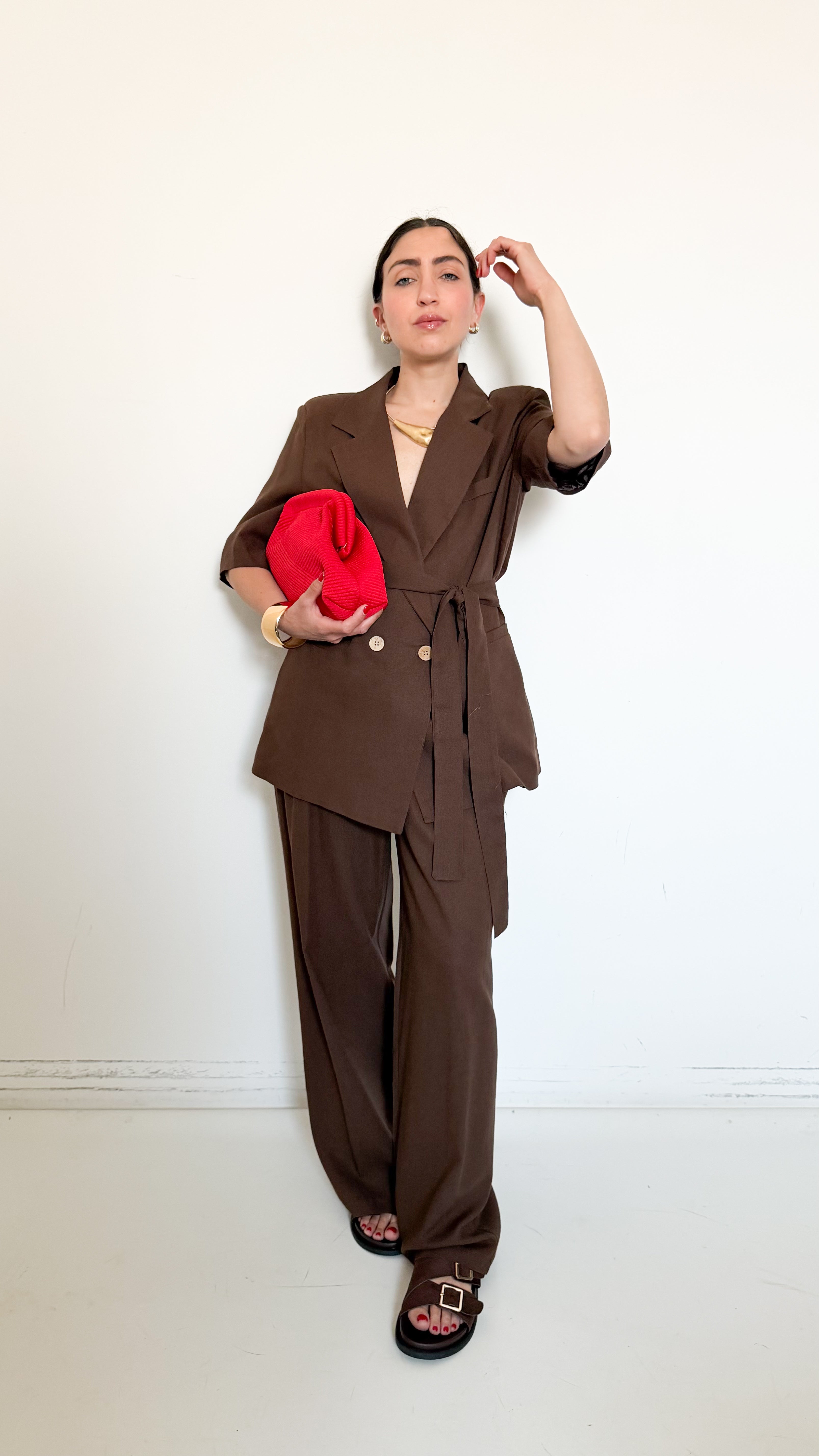 Tailleur Mezza Manica Marrone
