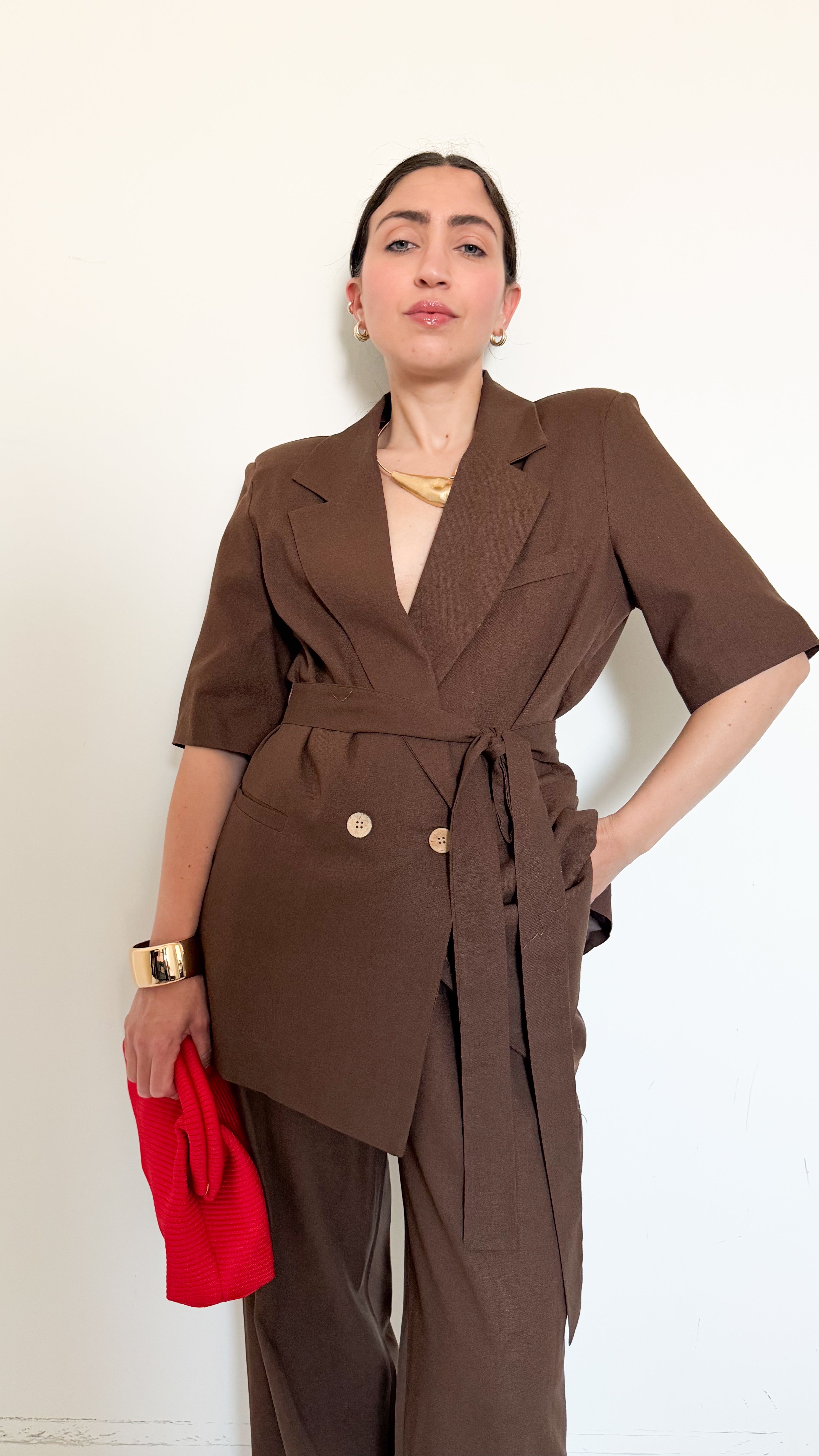 Tailleur Mezza Manica Marrone