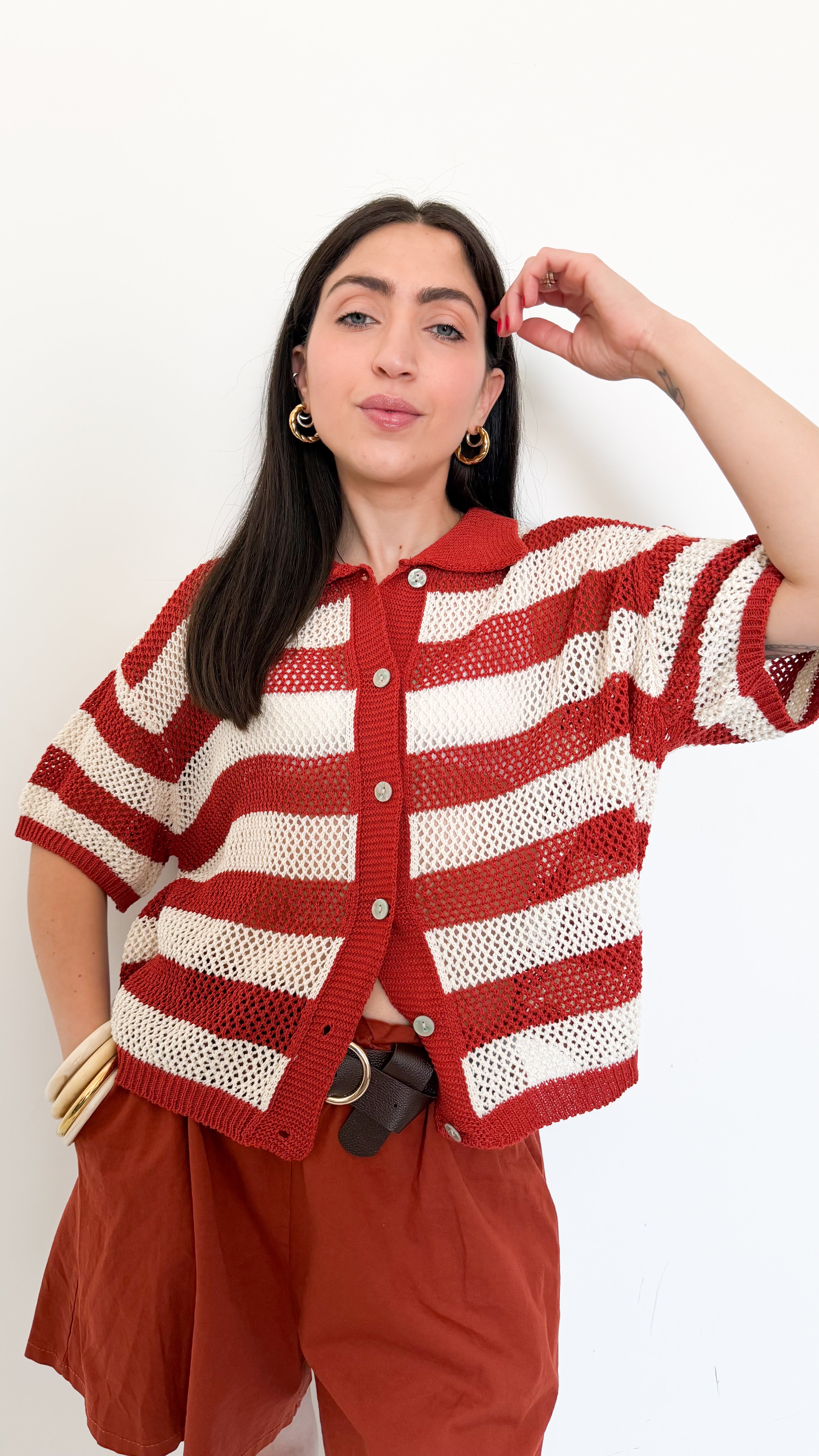 Polo Traforata Ruggine