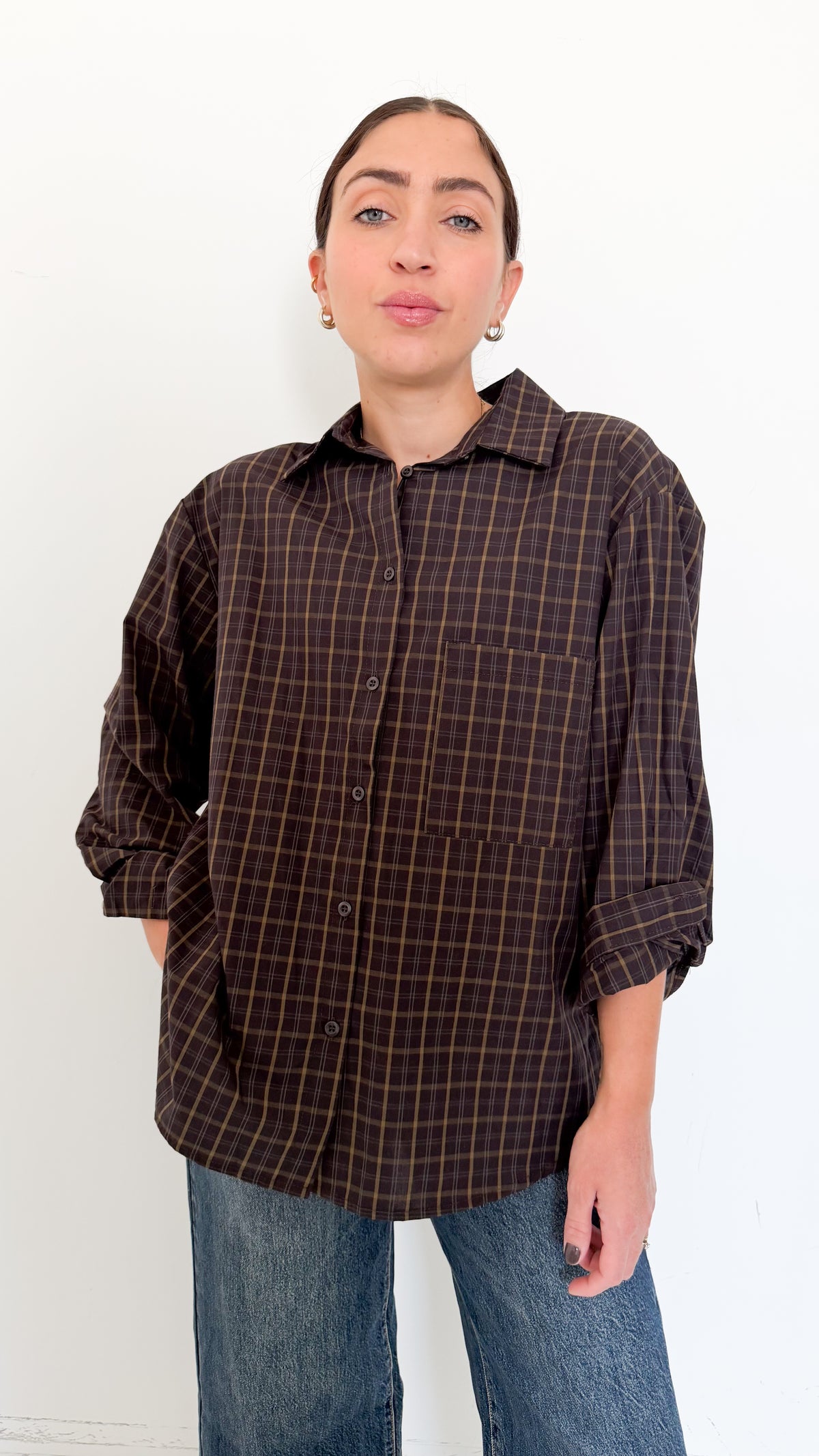 Camicia Marrone A Quadri