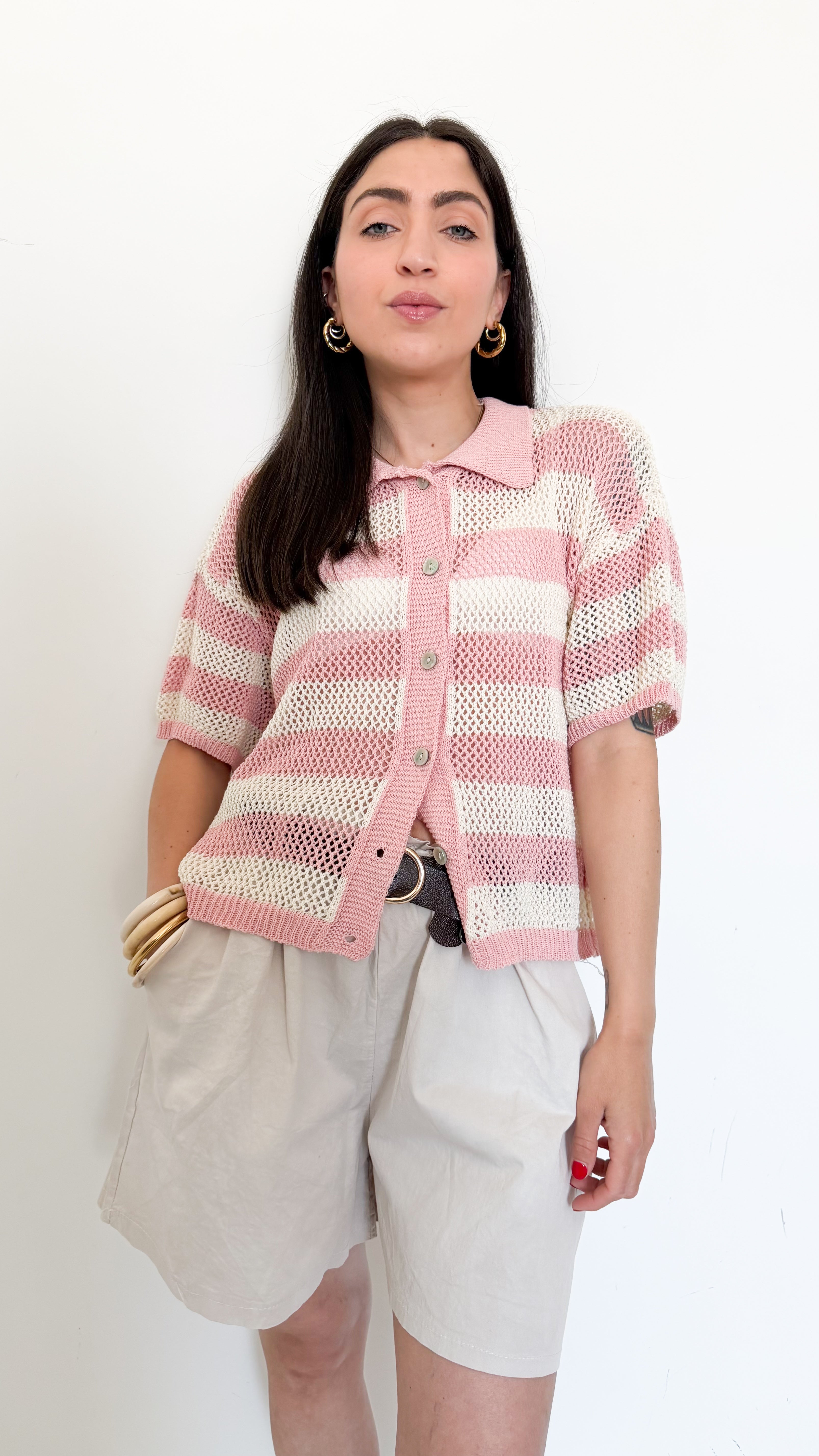 Bermuda Beige Con Cintura