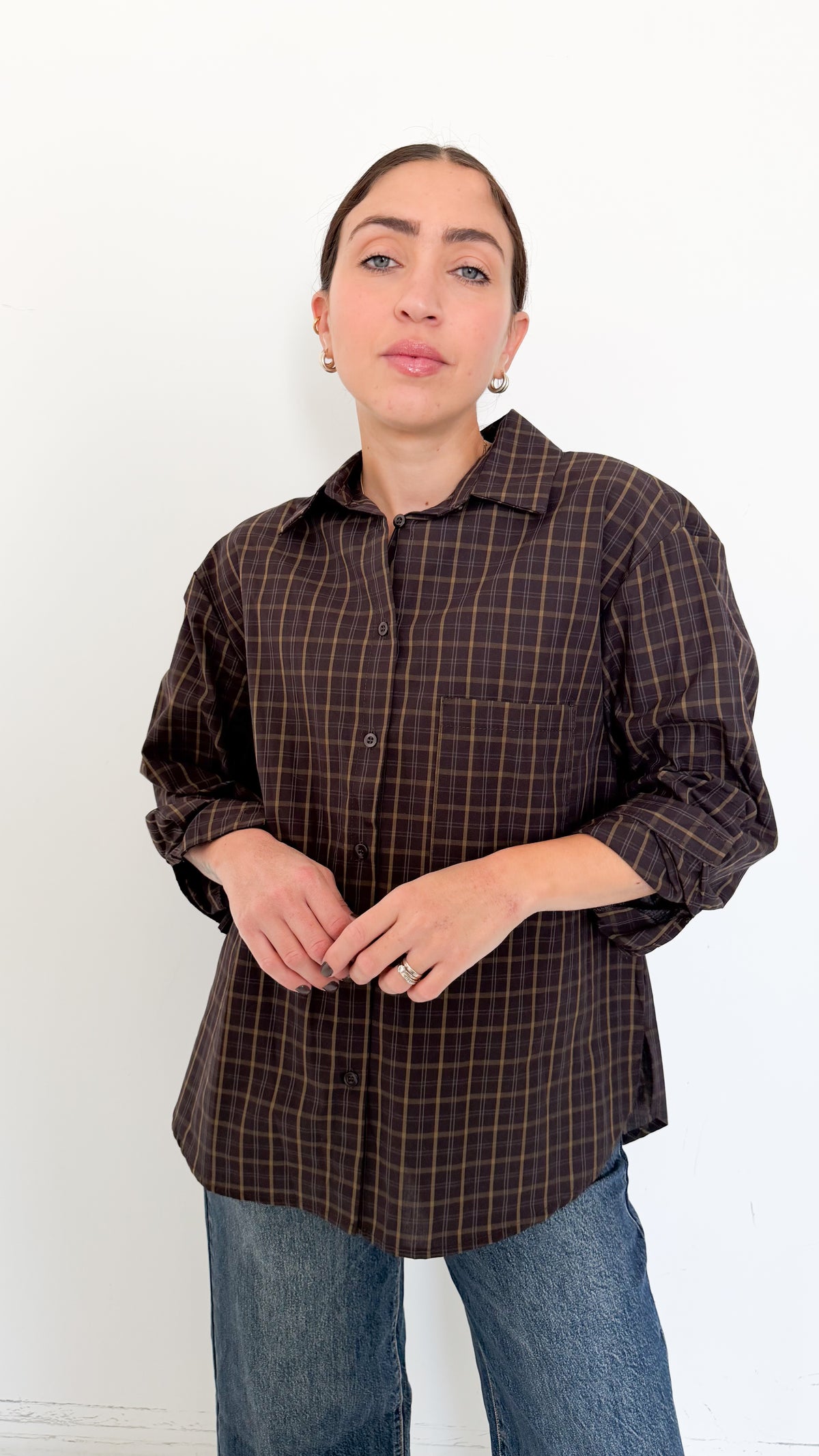 Camicia Marrone A Quadri