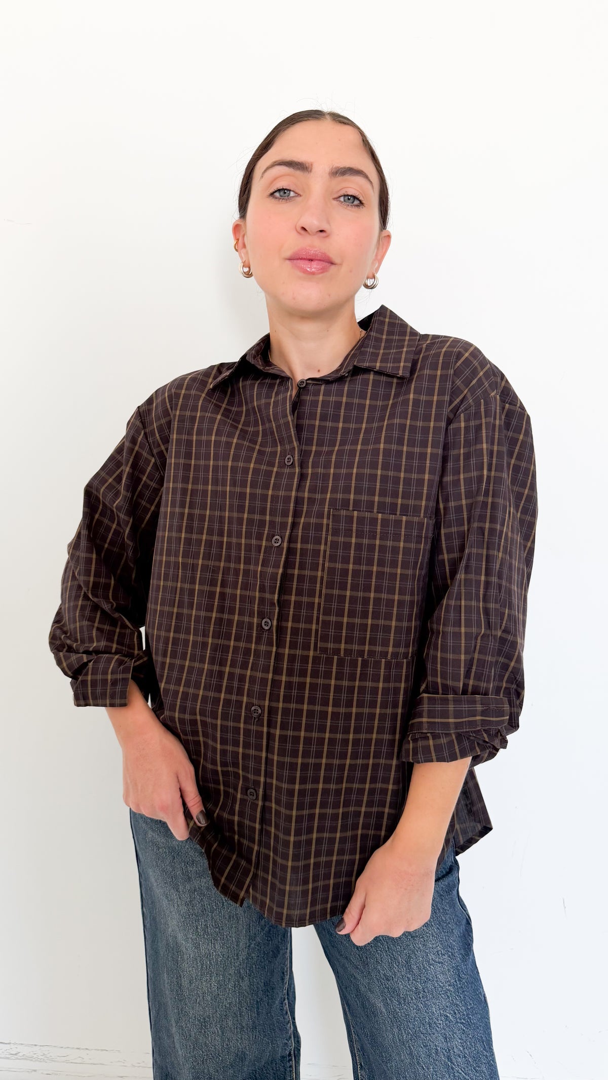 Camicia Marrone A Quadri