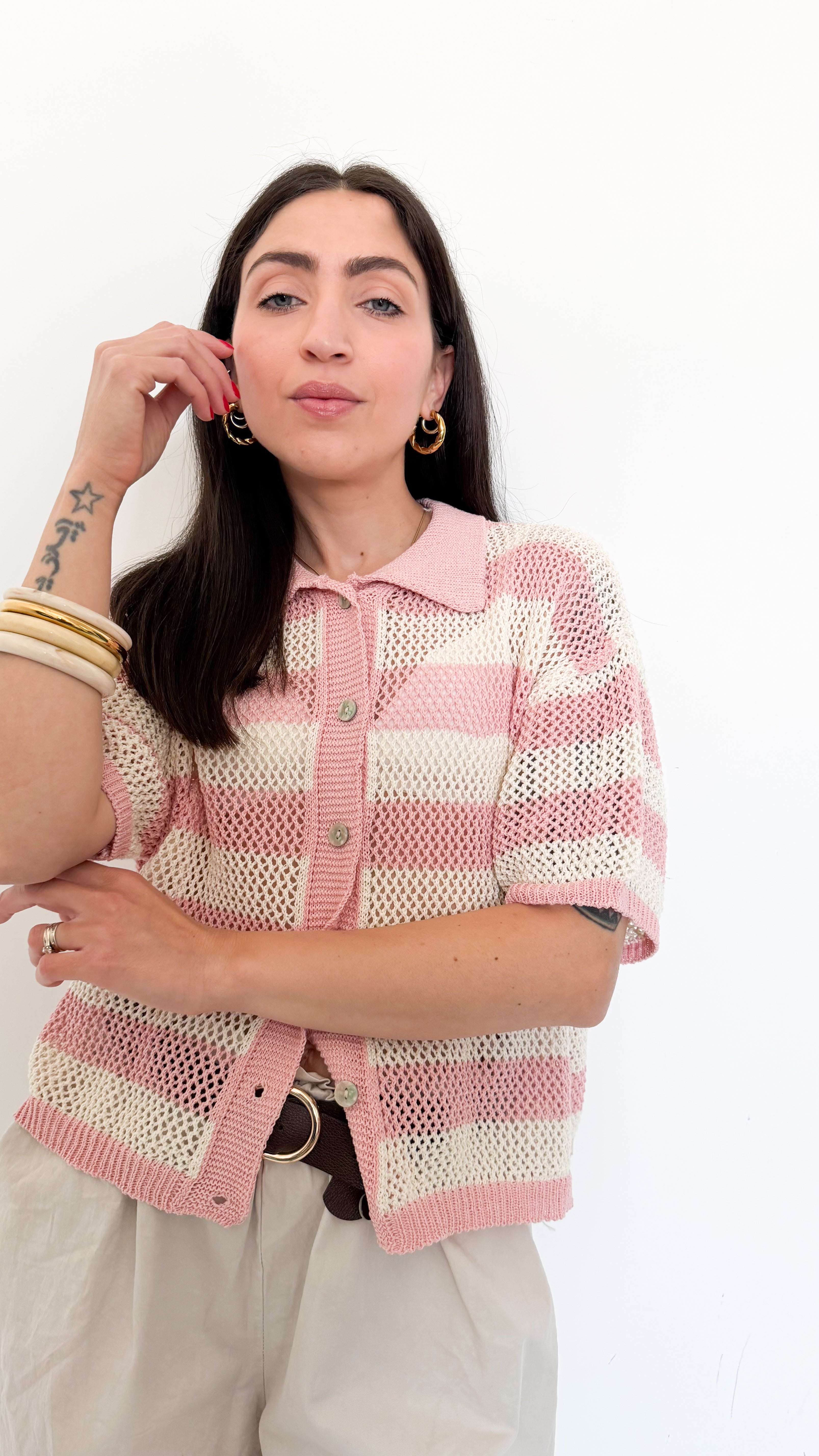 Polo Traforata Rosa