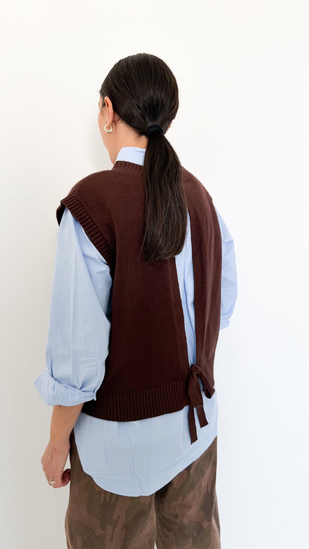 Gilet Over Marrone