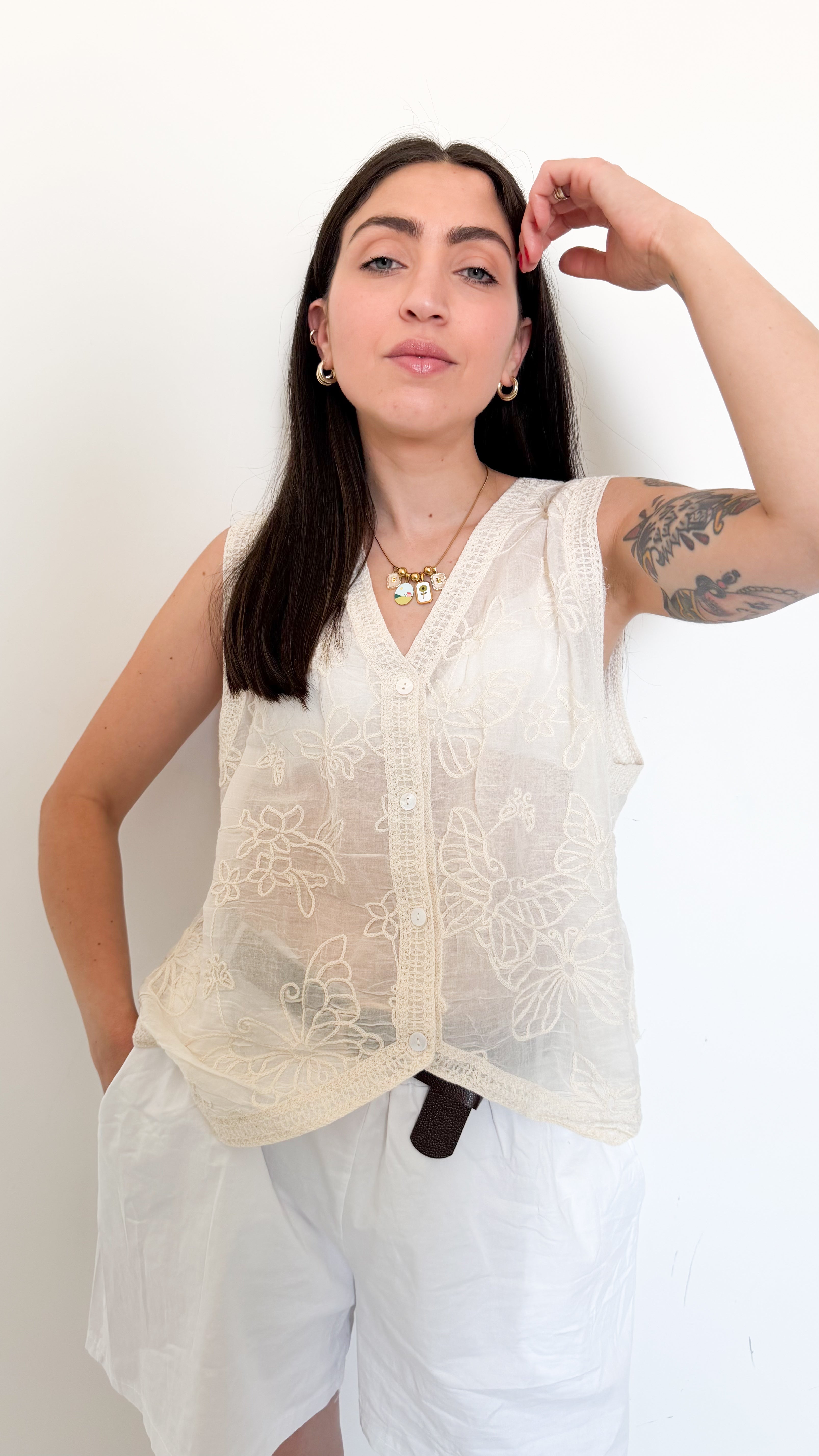 Gilet Con Ricami