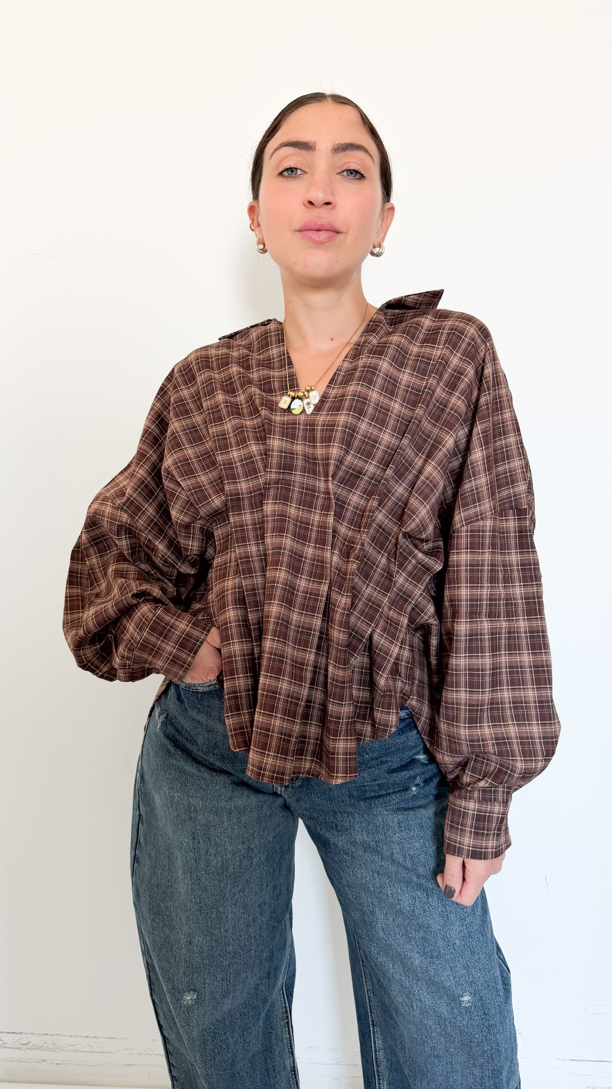 Camicia A Quadri Con Dettagli