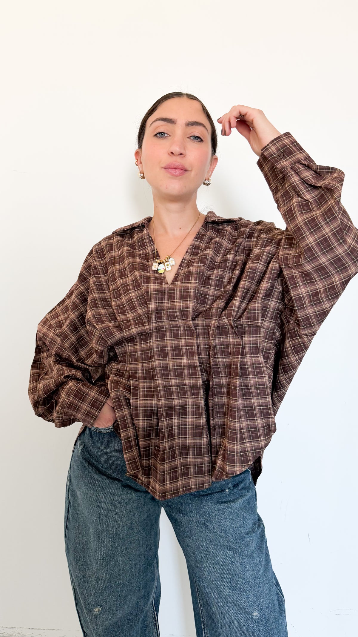 Camicia A Quadri Con Dettagli