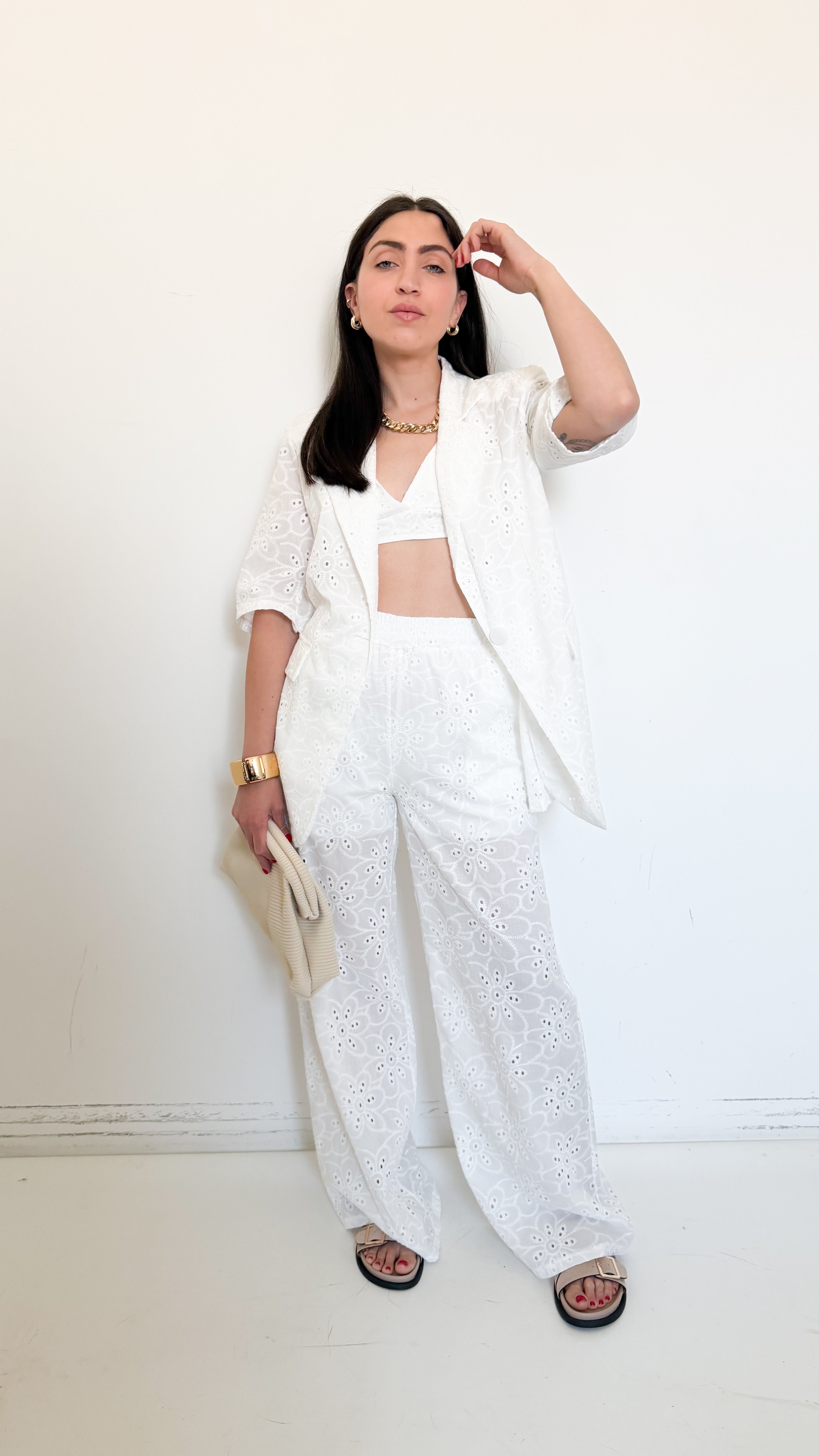 Tailleur Tre Pezzi Bianco