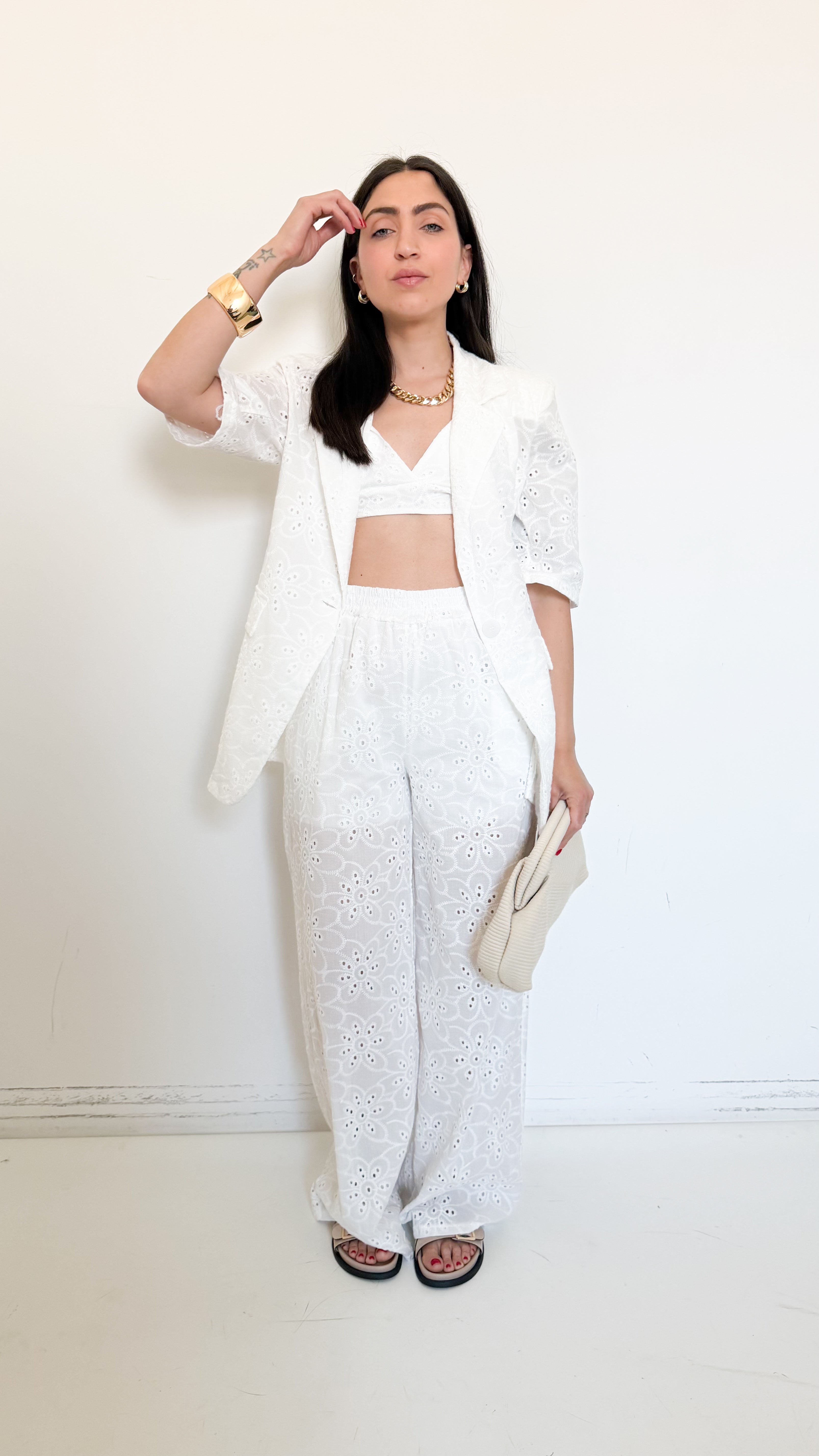 Tailleur Tre Pezzi Bianco