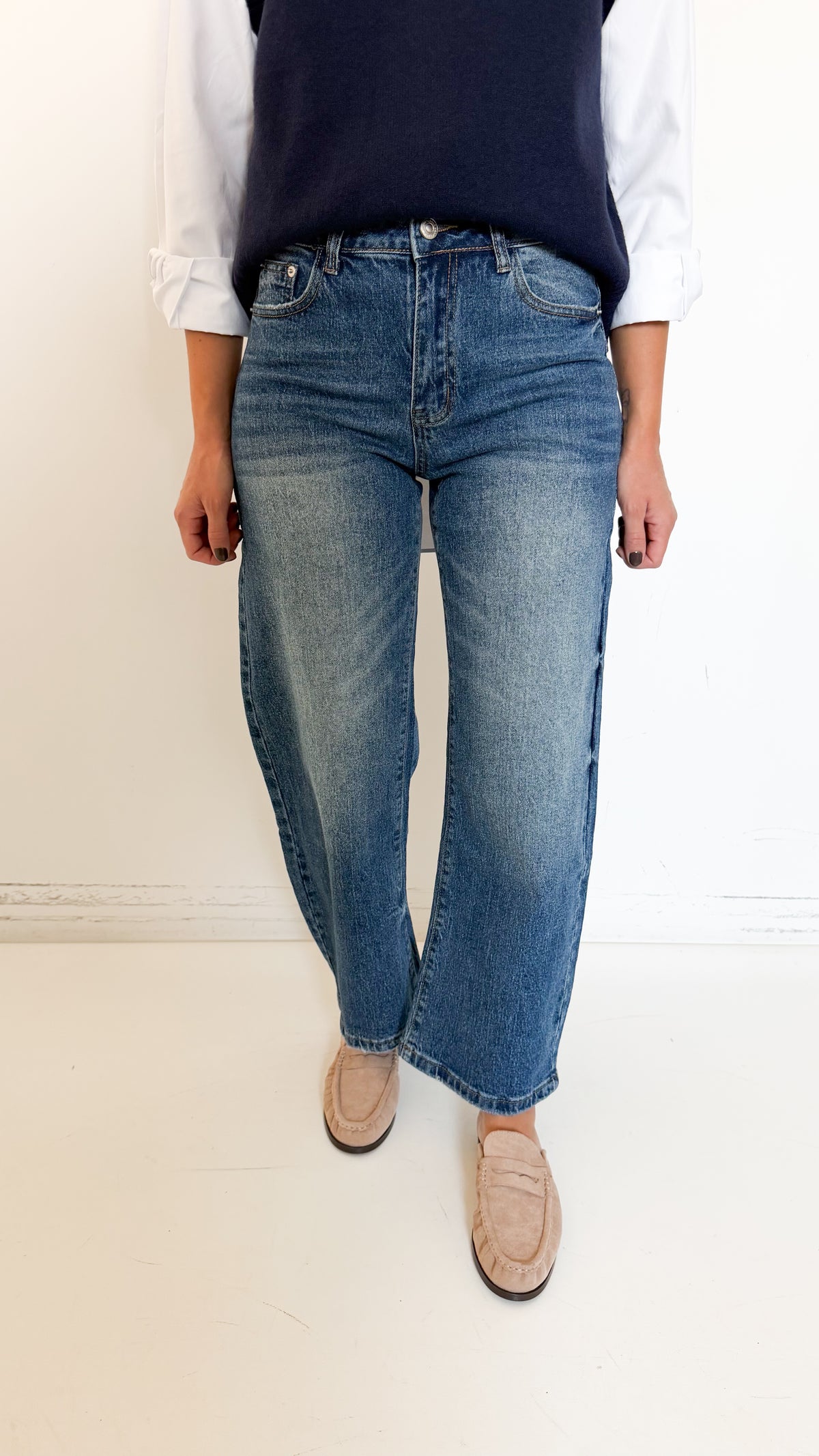 Jeans Balloon Fit Stone Wash