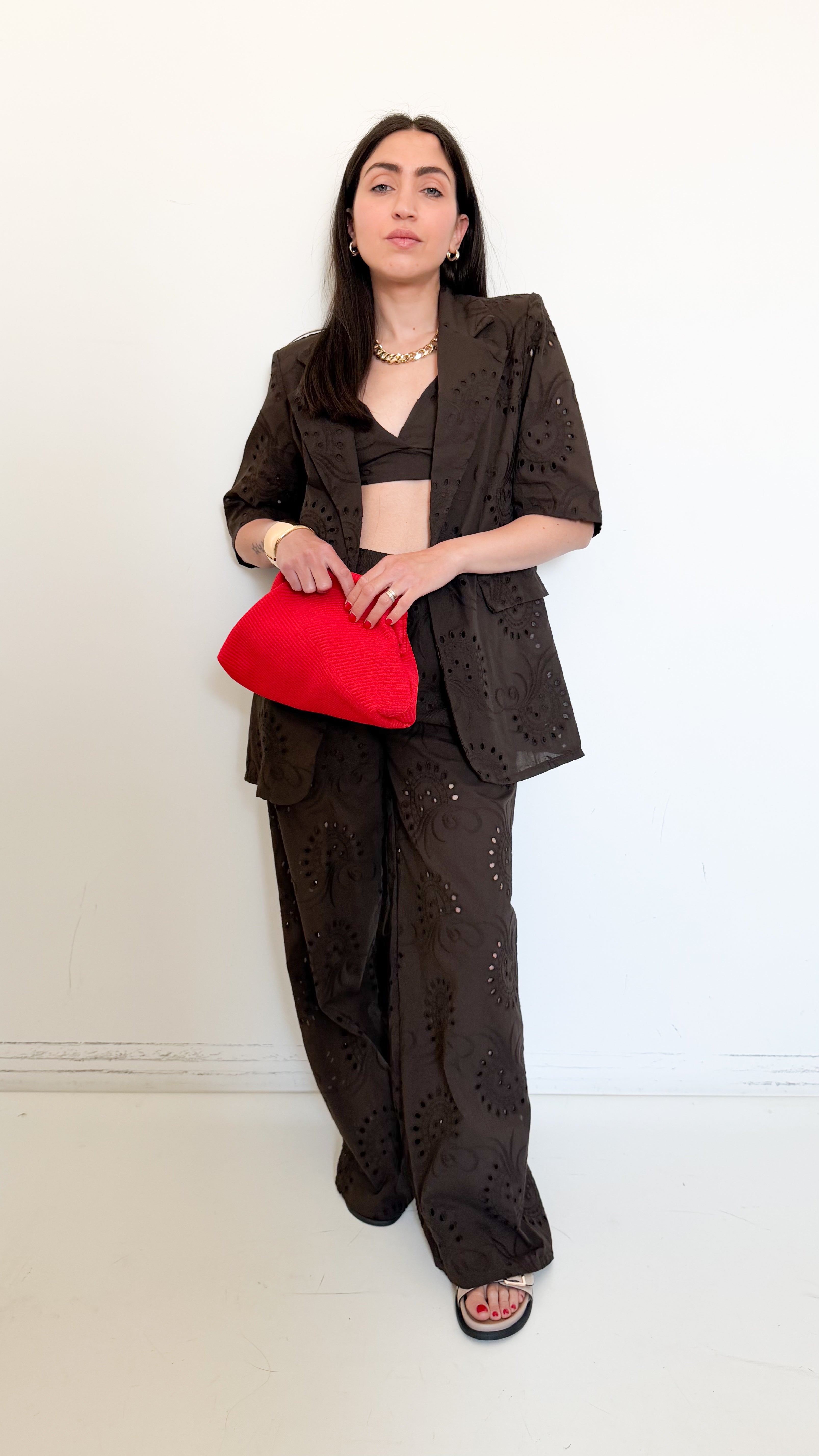 Tailleur Tre Pezzi Marrone