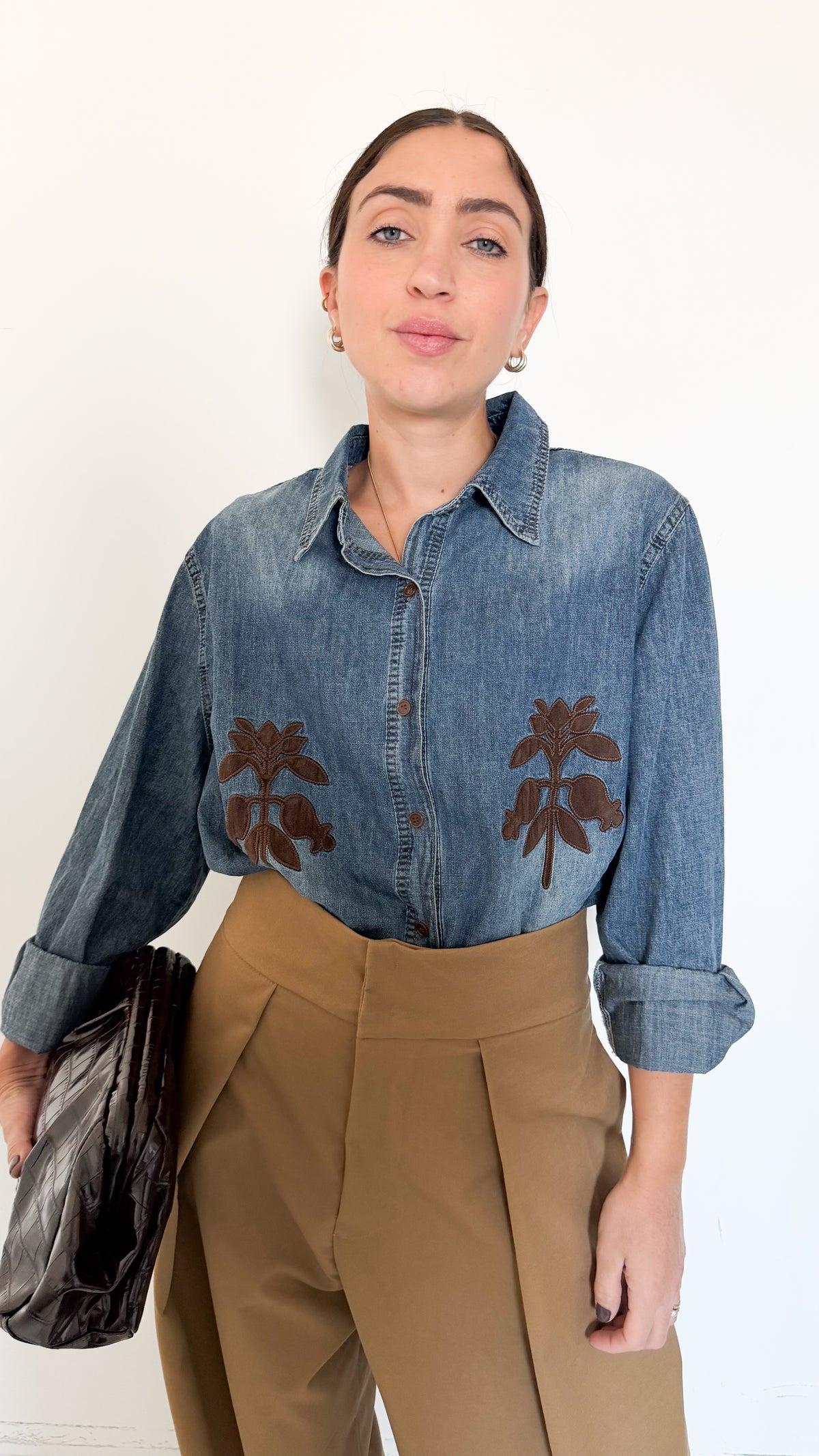 Camicia In Denim Con Dettagli
