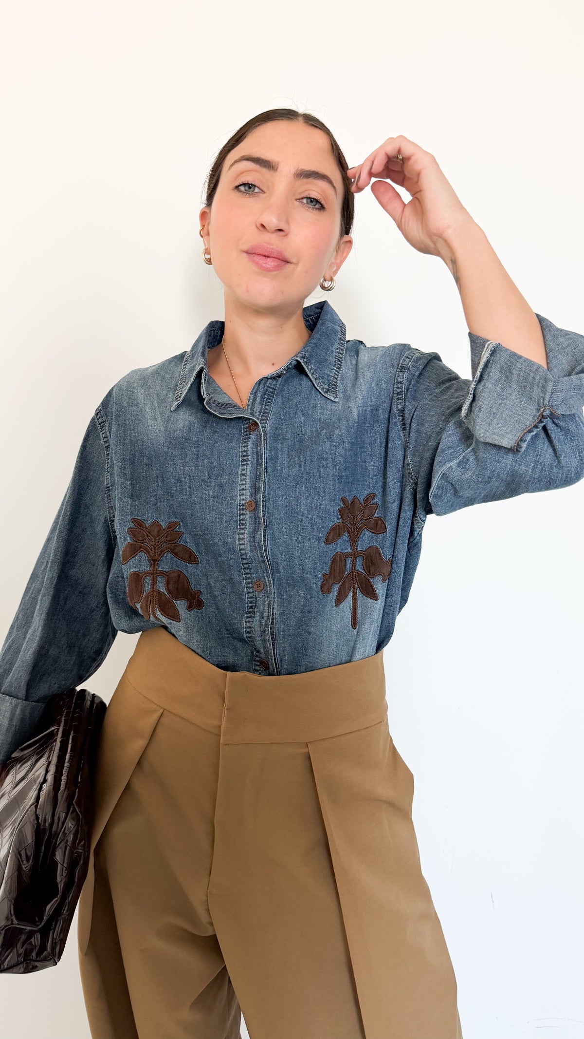 Camicia In Denim Con Dettagli