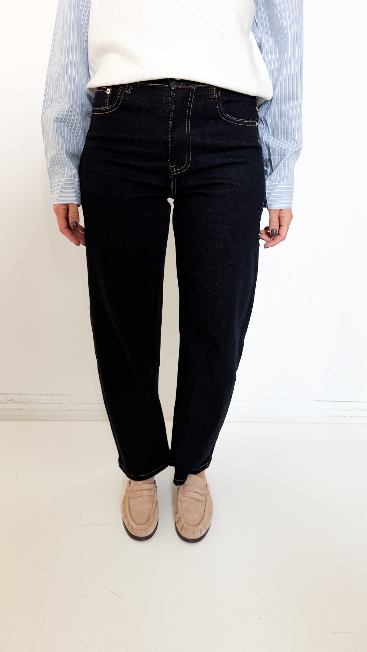 Jeans Balloon Fit Lavaggio Zero