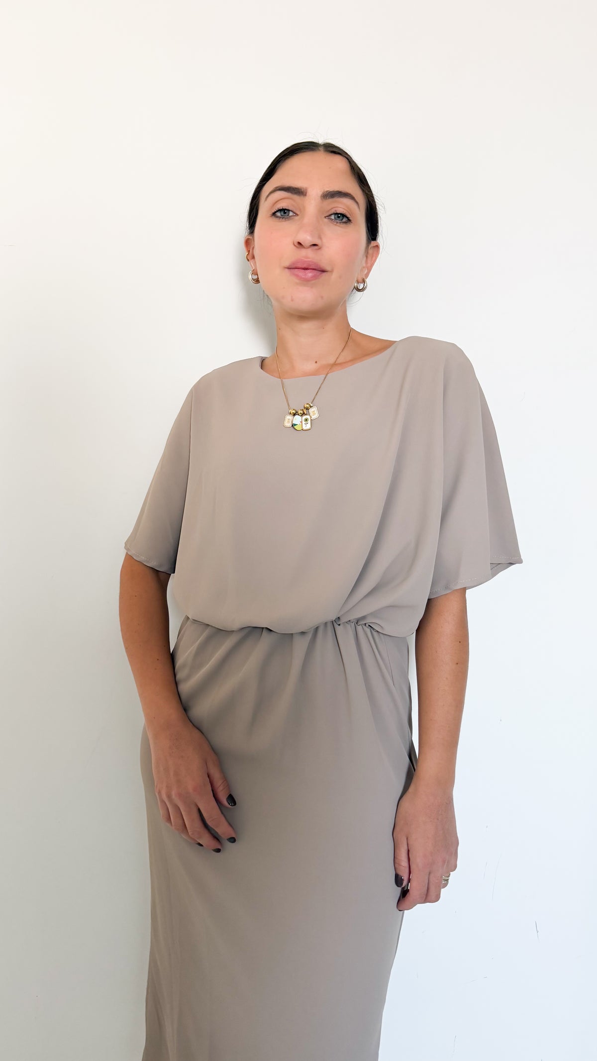 Vestito Midi Taupe