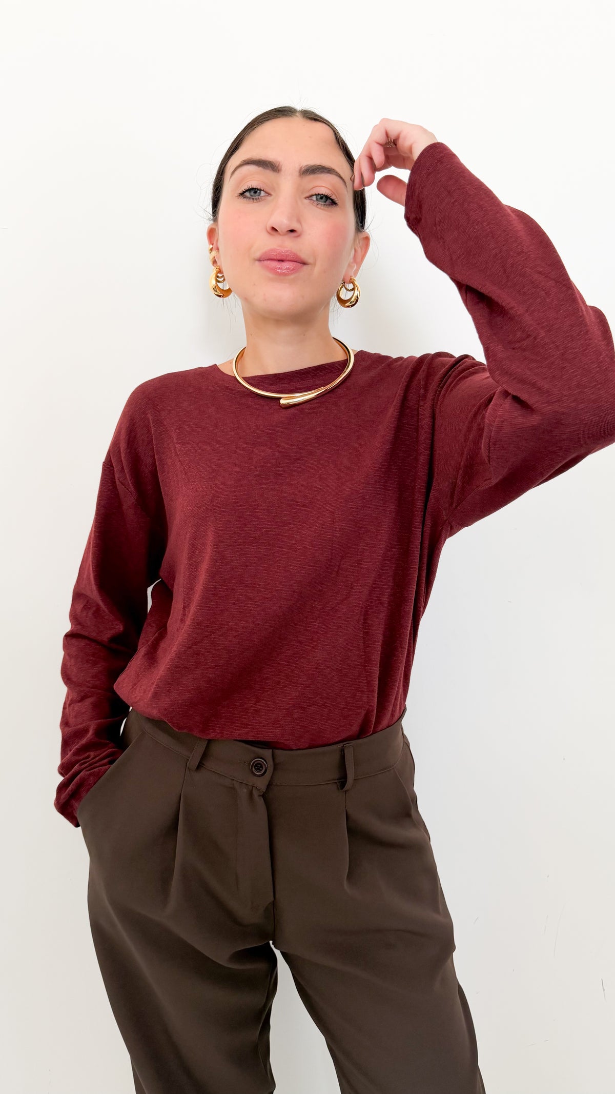 Maglietta Long Sleeve Ruggine