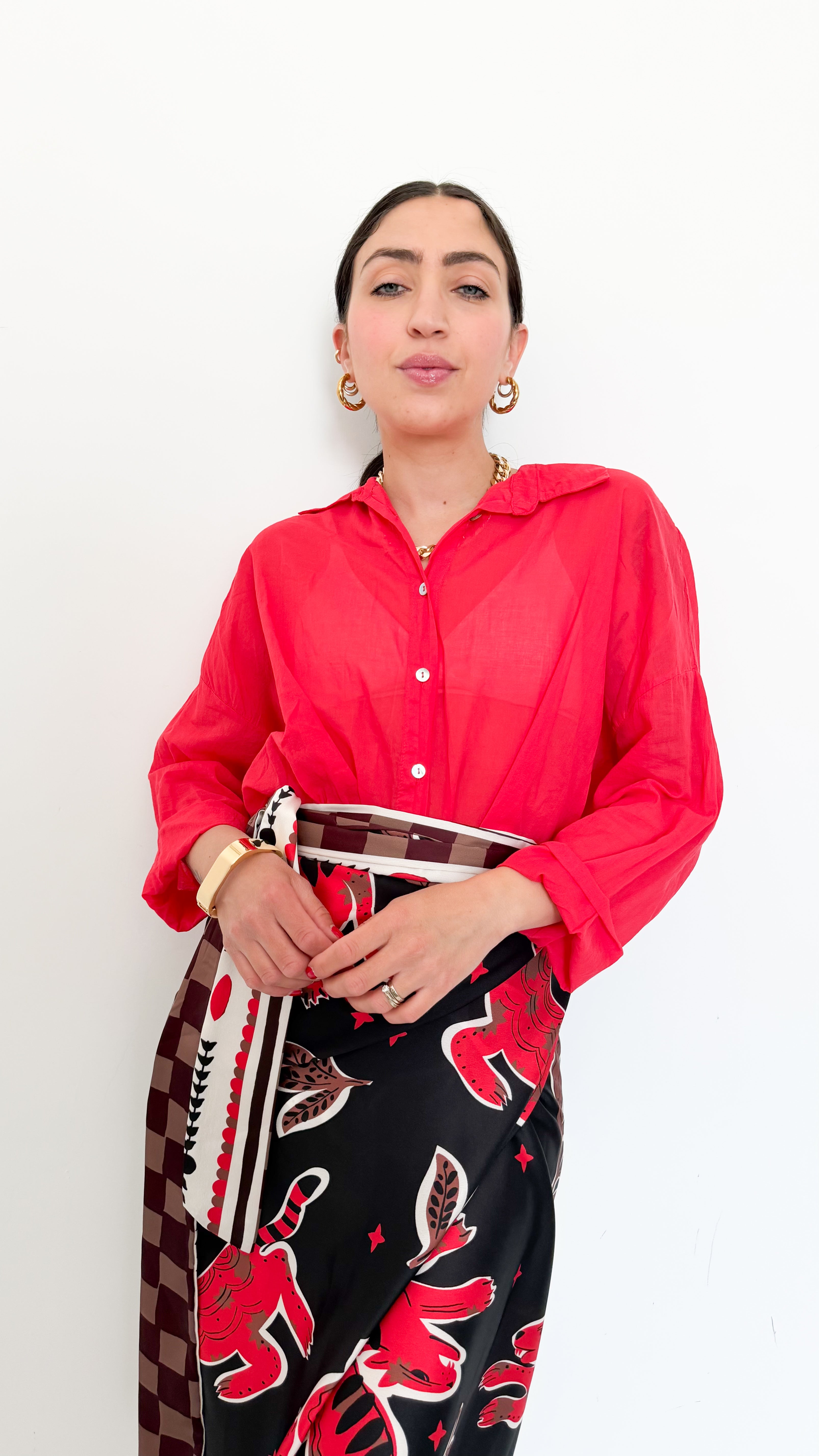 Camicia Rossa In Cotone