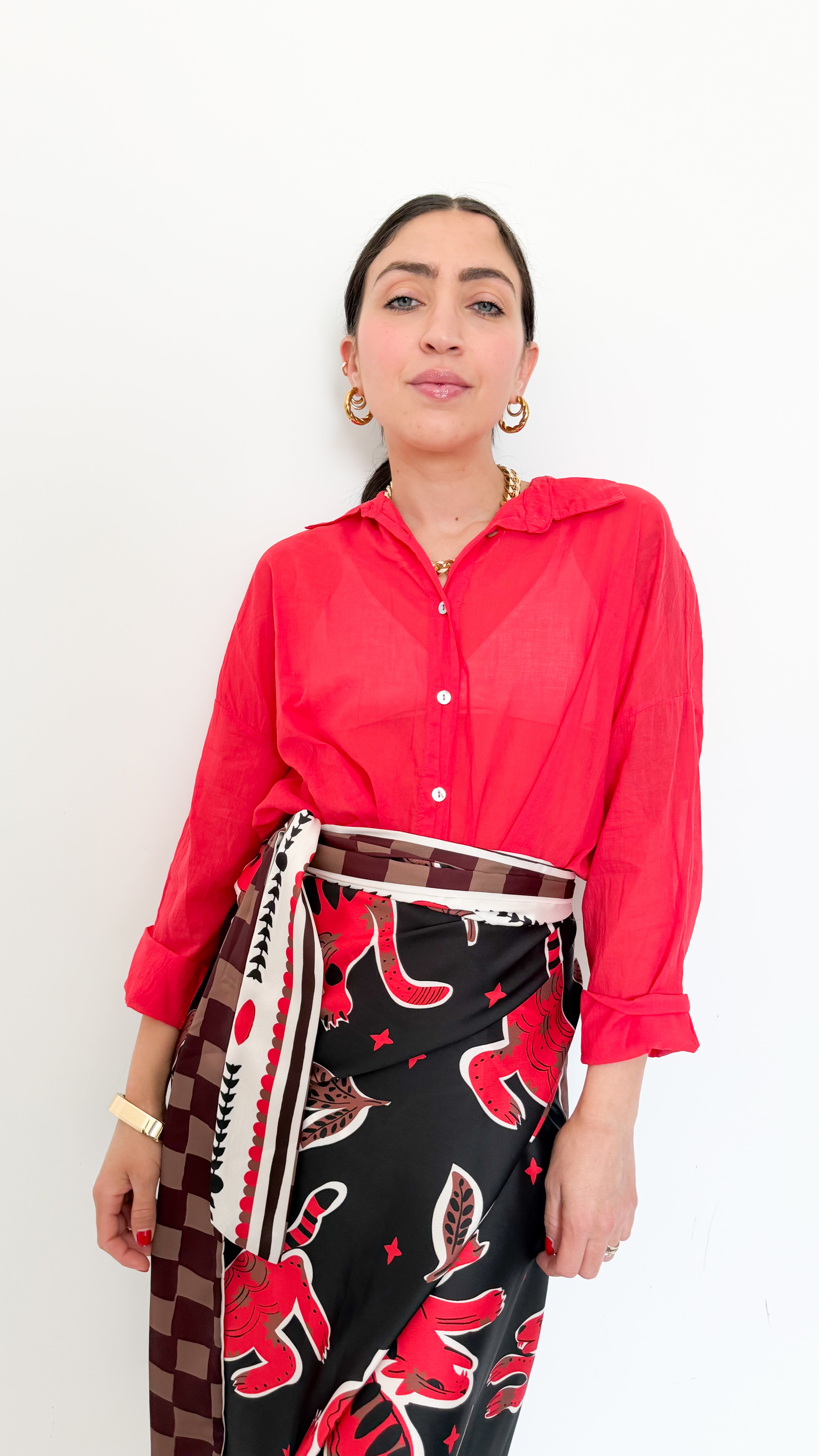 Camicia Rossa In Cotone