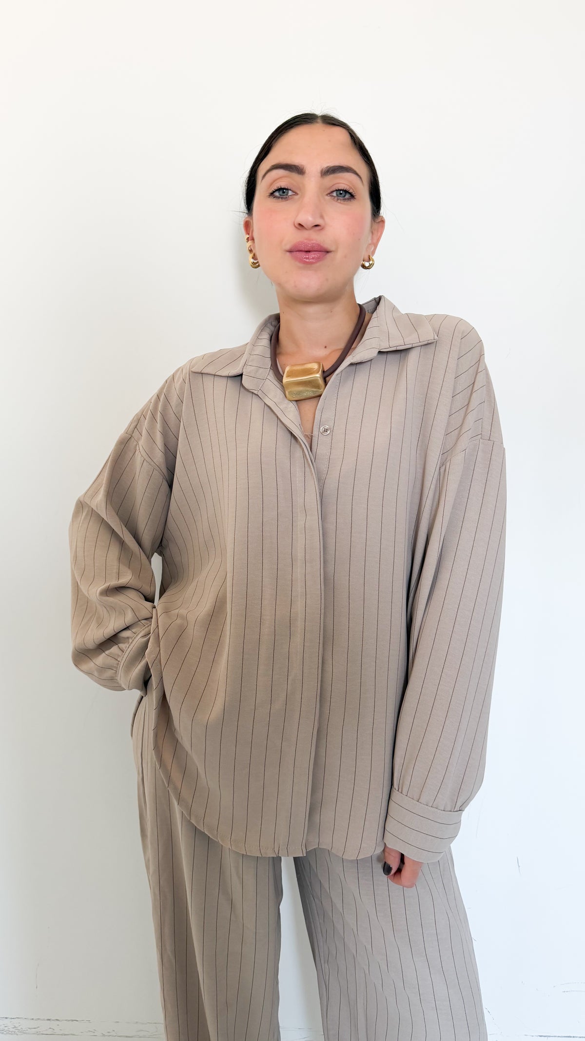 Coordinato Beige Gessato