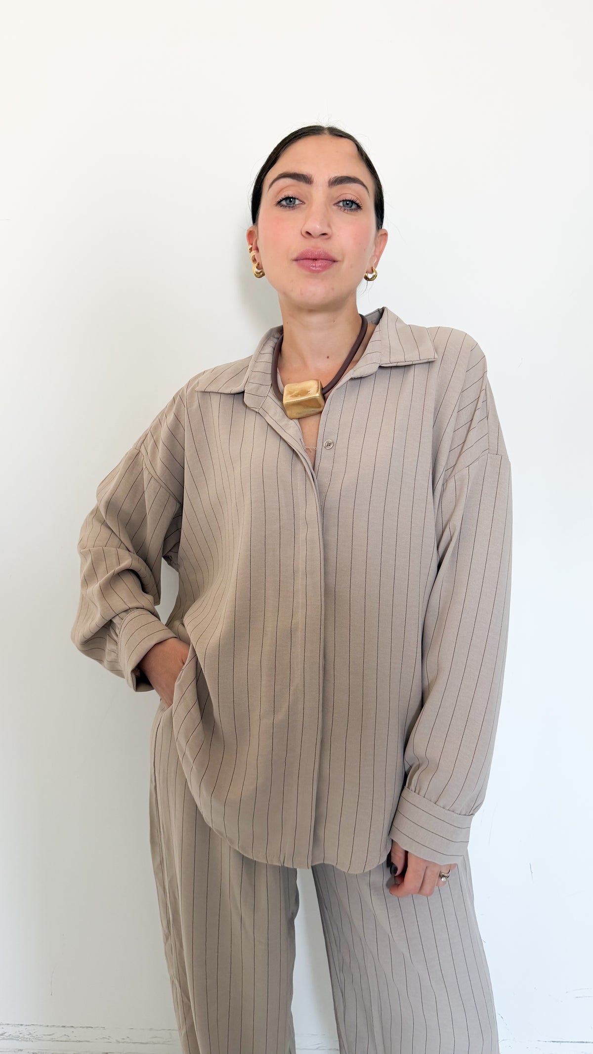 Coordinato Beige Gessato