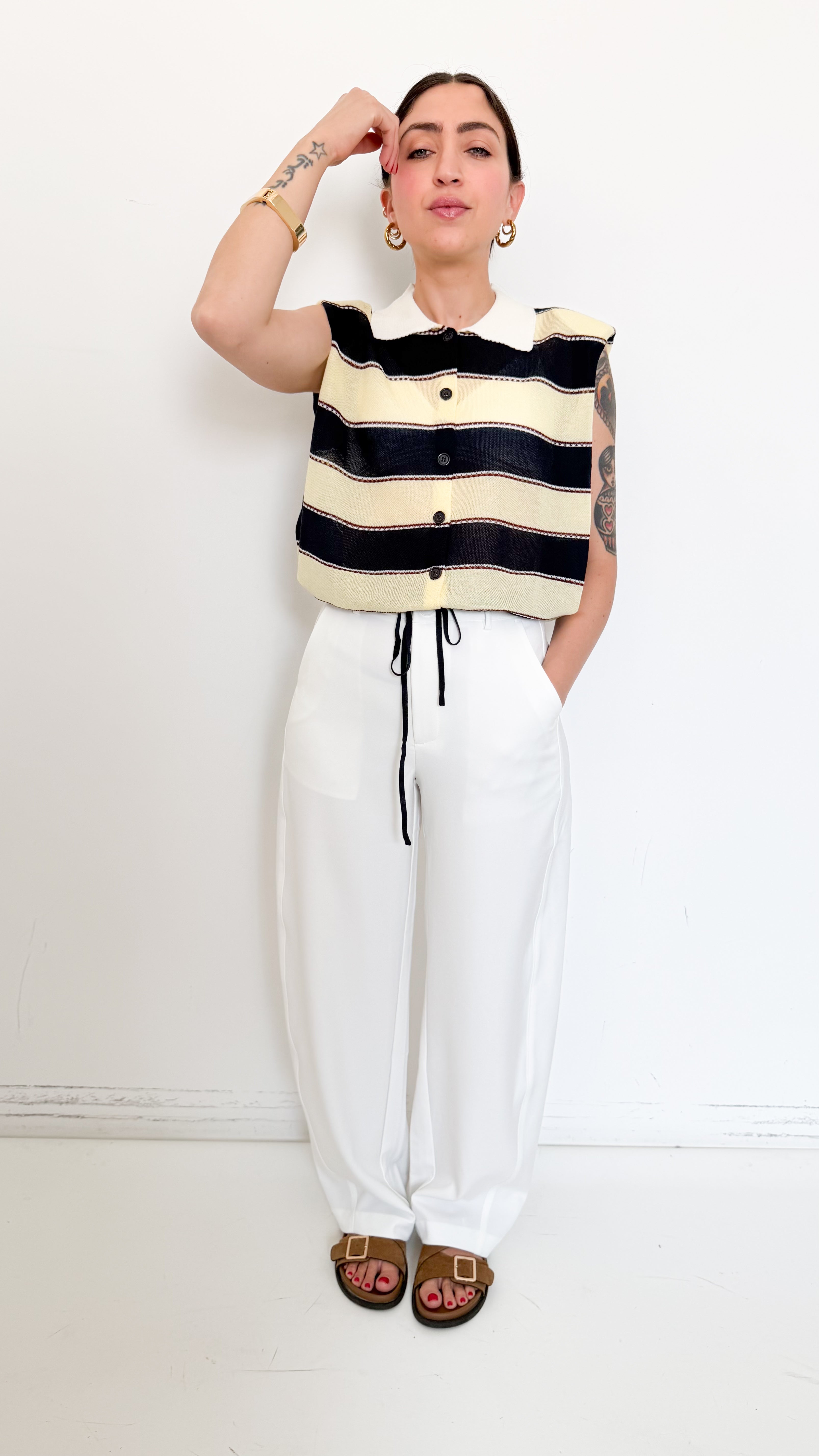 Pantaloni Wide Balloon Bianchi