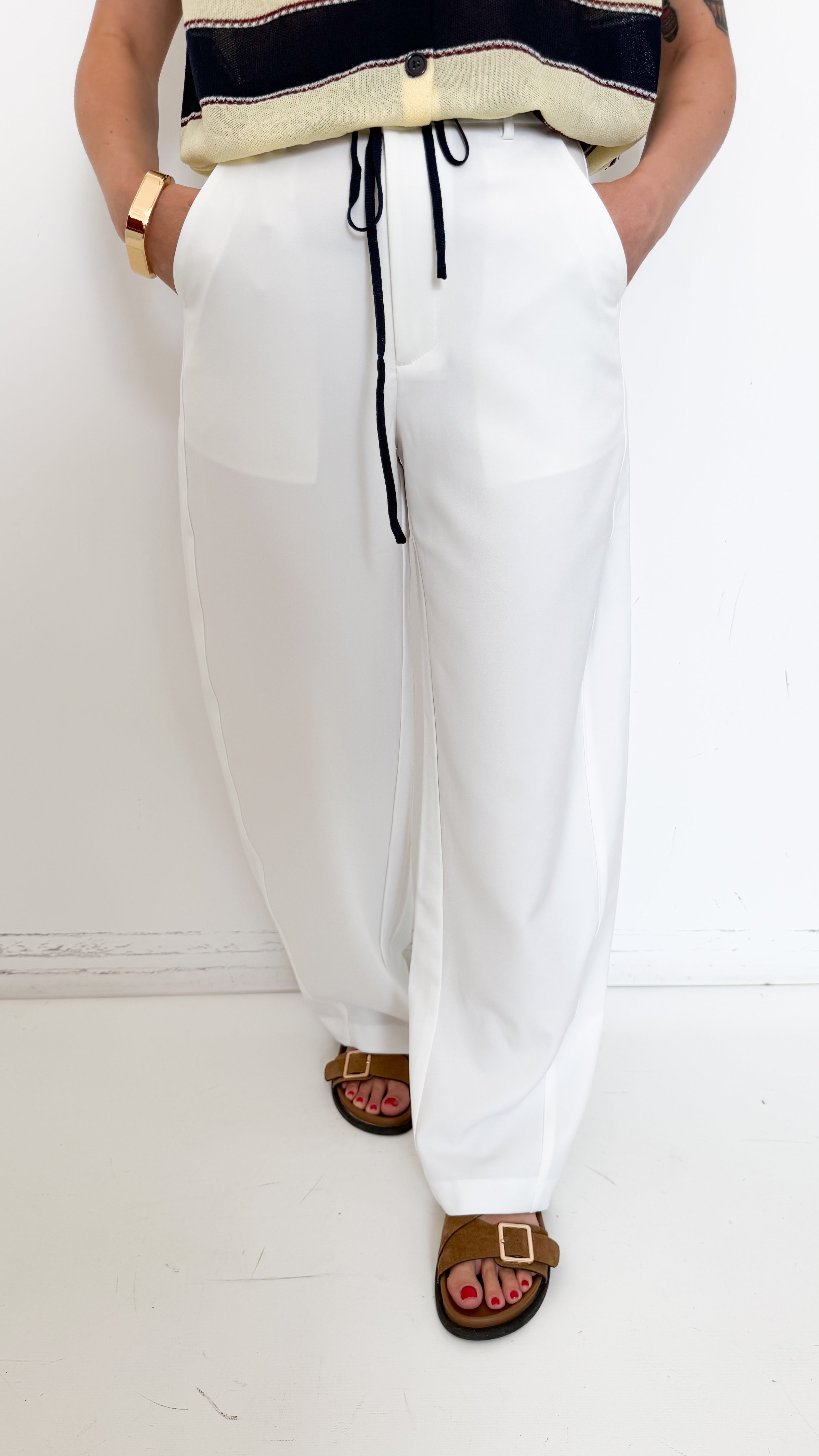 Pantaloni Wide Balloon Bianchi