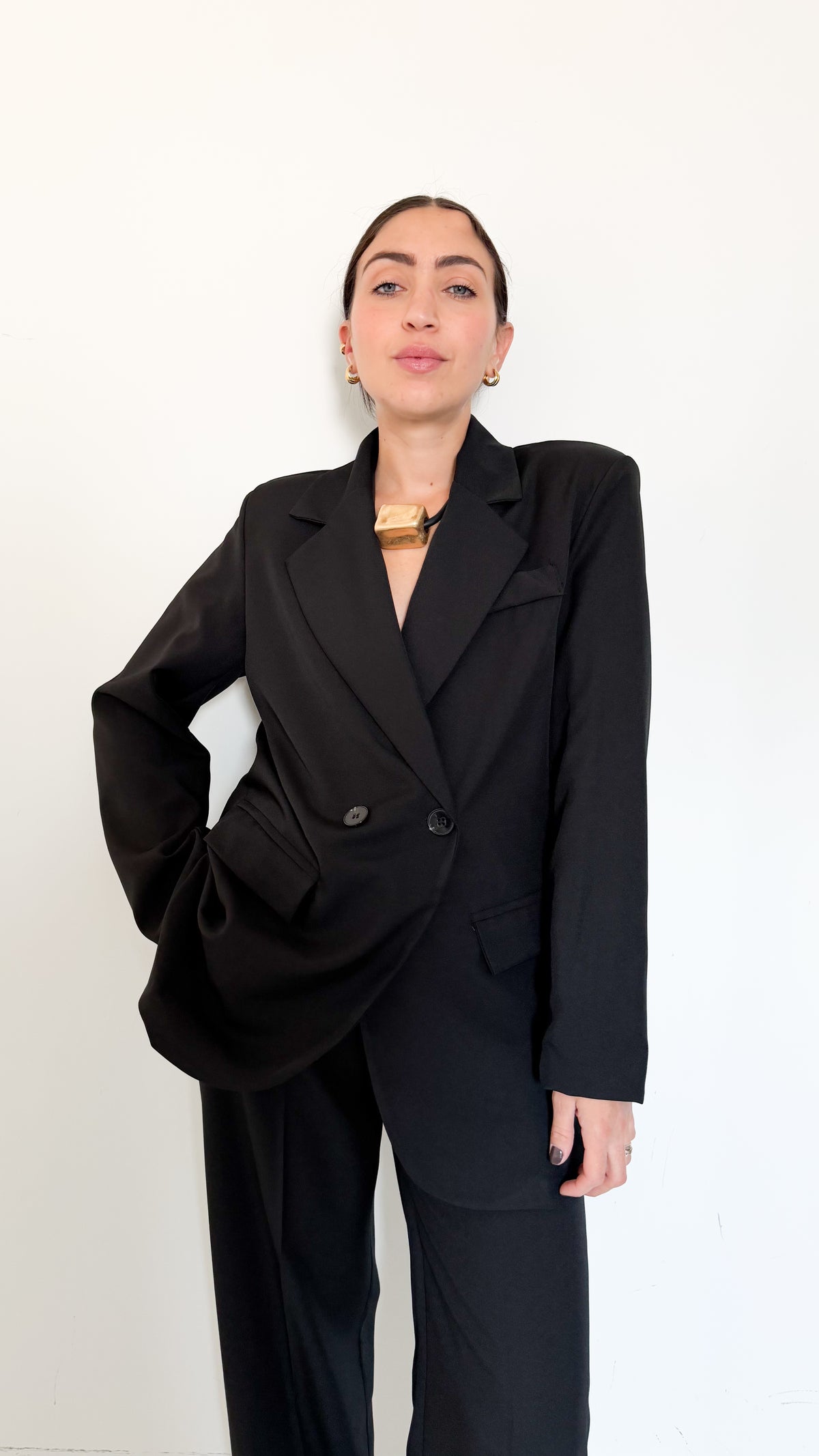 Tailleur Over Doppiopetto Nero