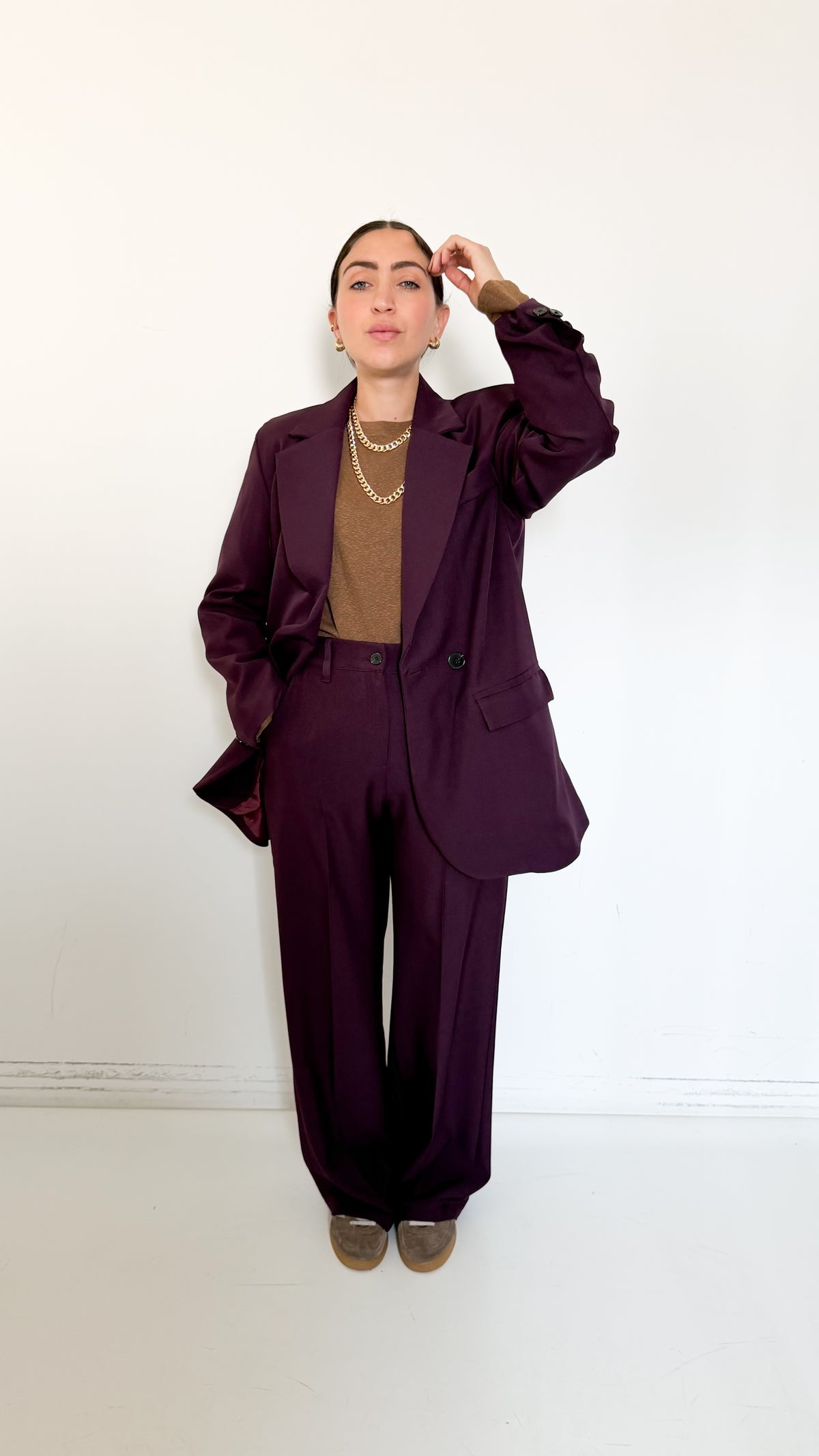 Tailleur Over Doppiopetto Borgogna