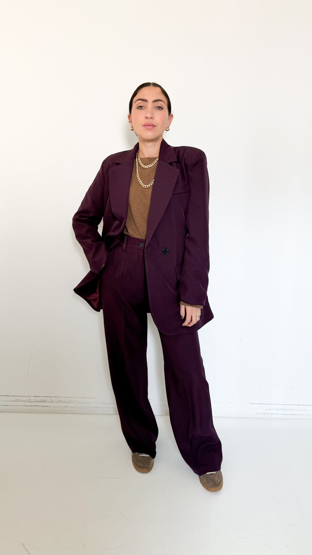 Tailleur Over Doppiopetto Borgogna