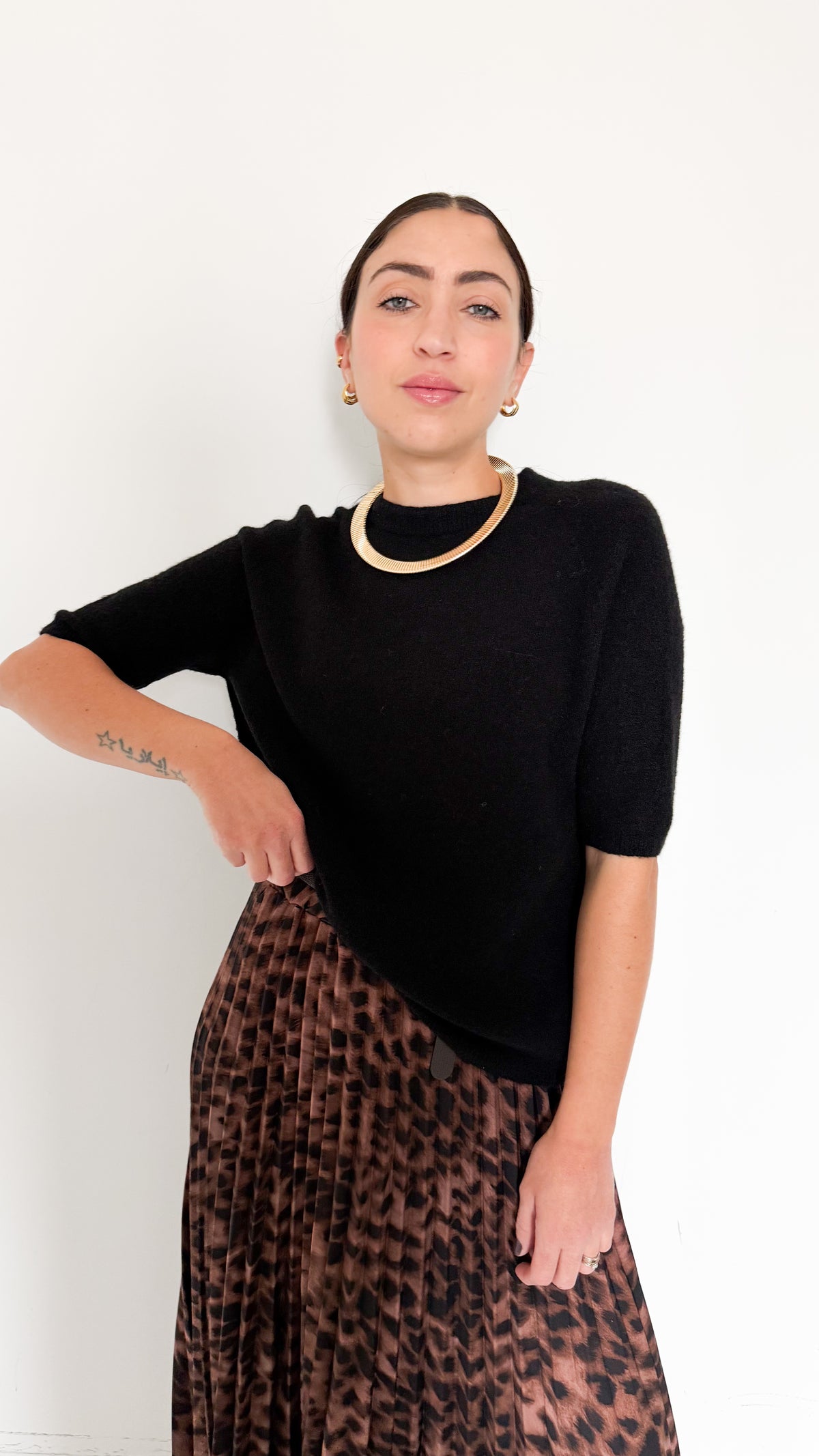 Pull Mezza Manica Nero