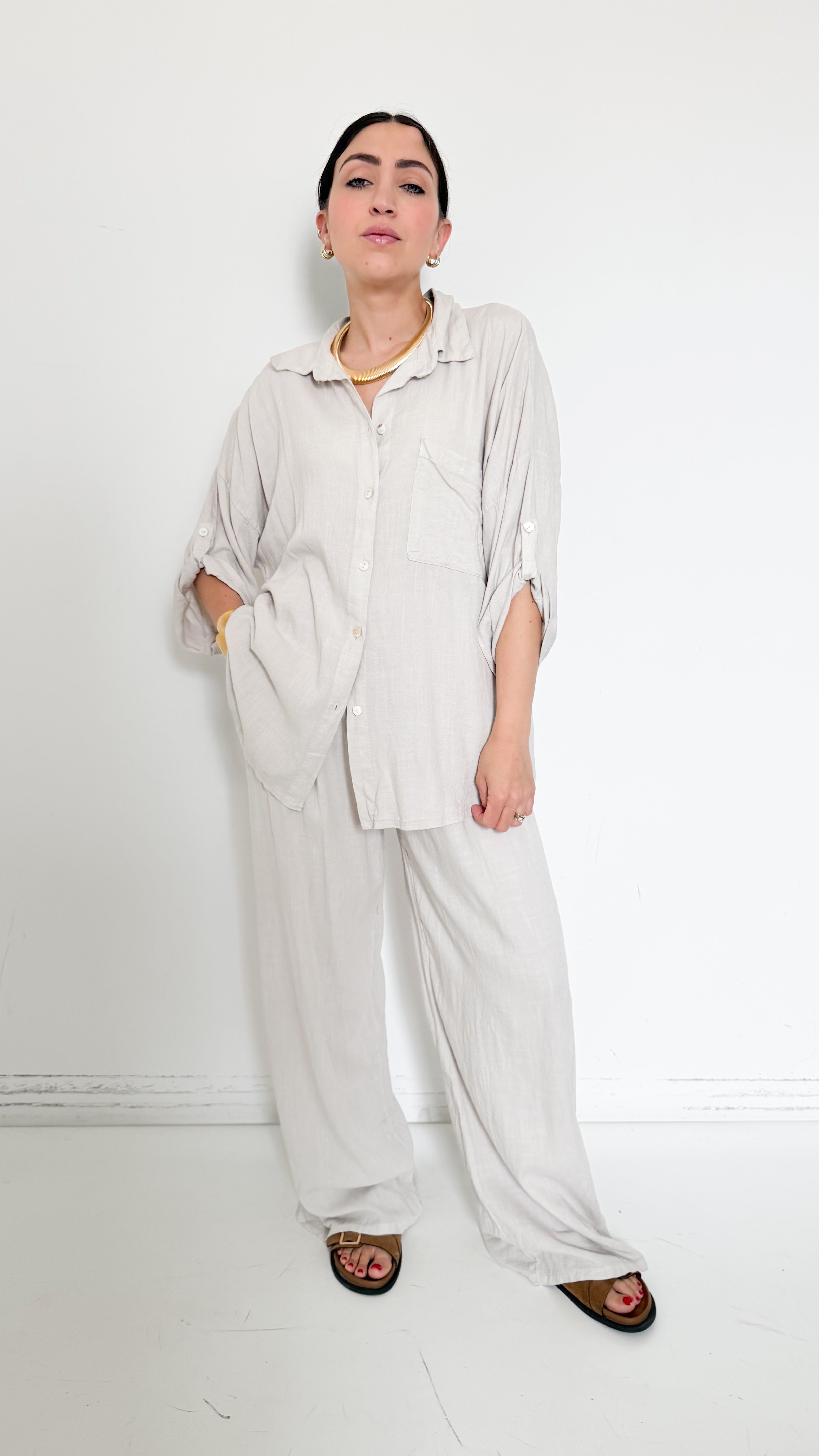 Coordinato Beige Con Camicia
