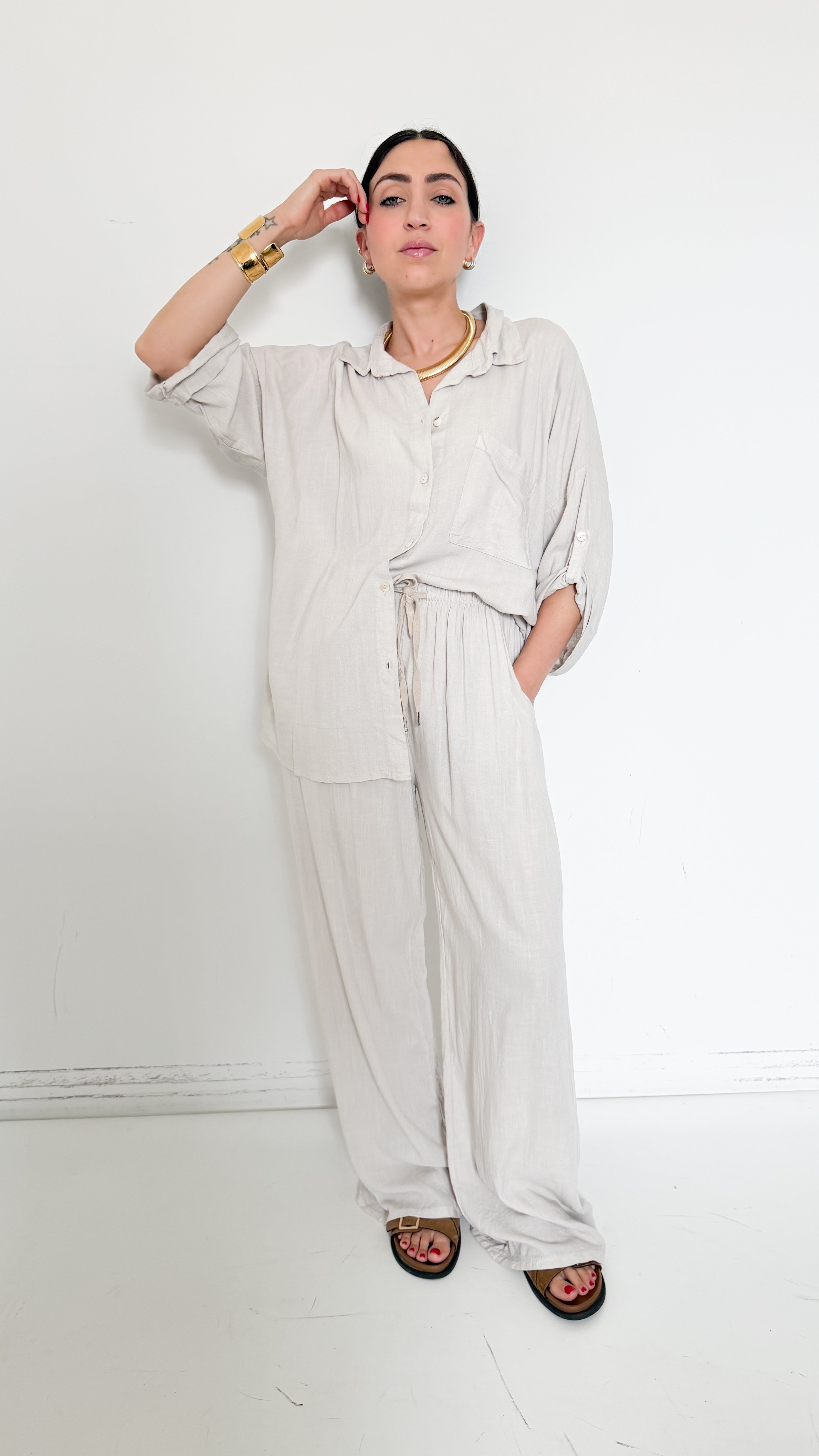 Coordinato Beige Con Camicia