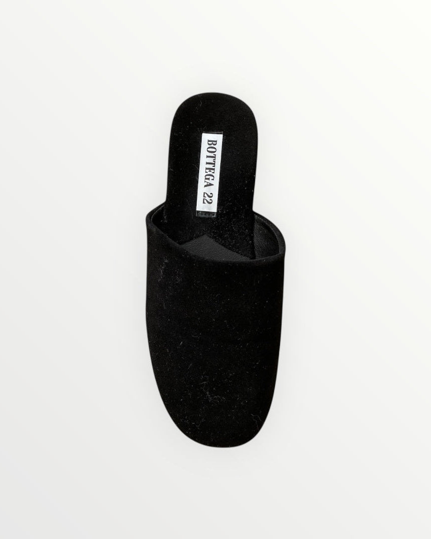 Slingback Nere Effetto Camoscio