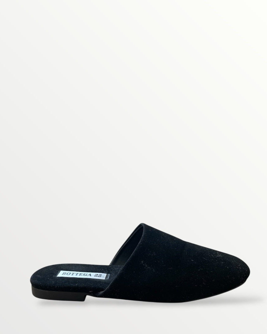 Slingback Nere Effetto Camoscio