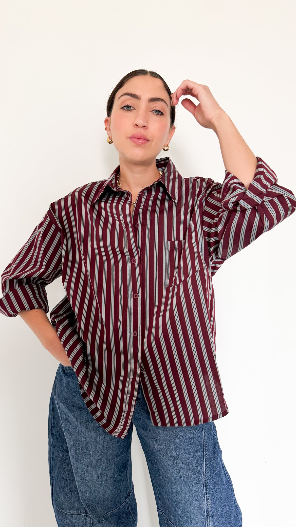 Camicia Over A Righe