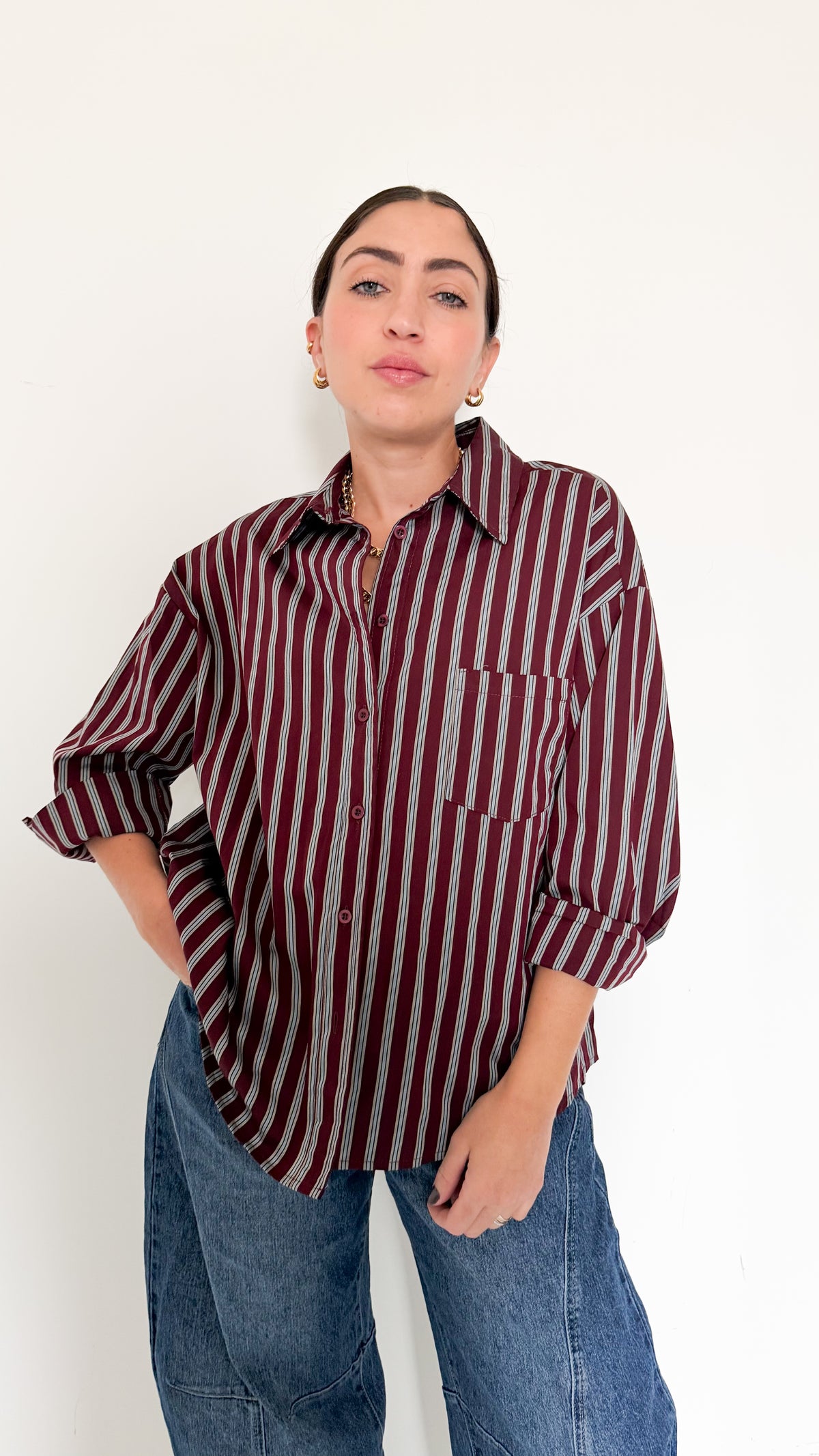 Camicia Over A Righe