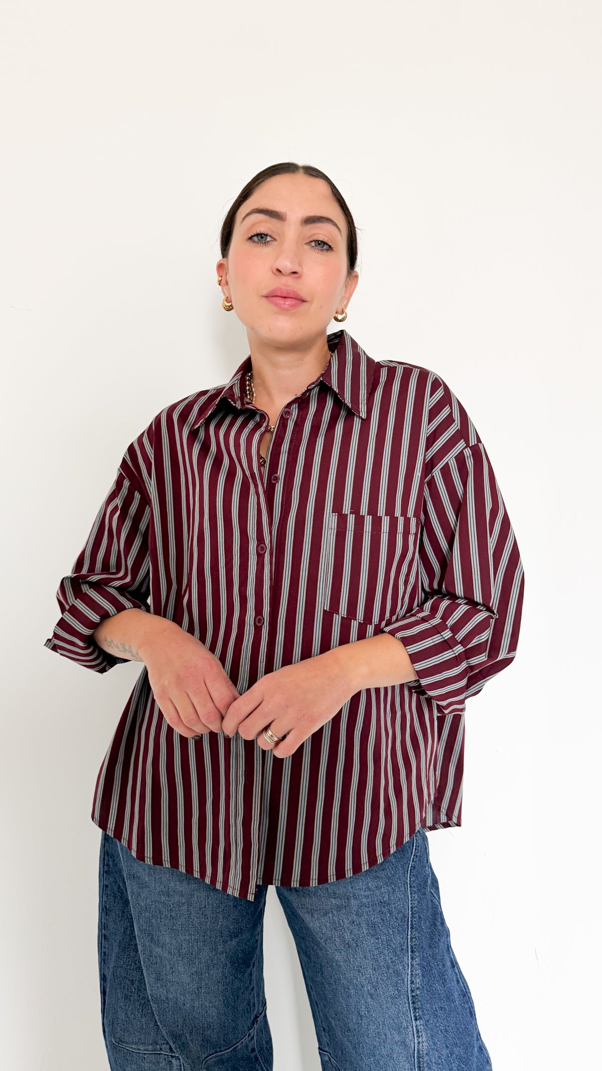 Camicia Over A Righe