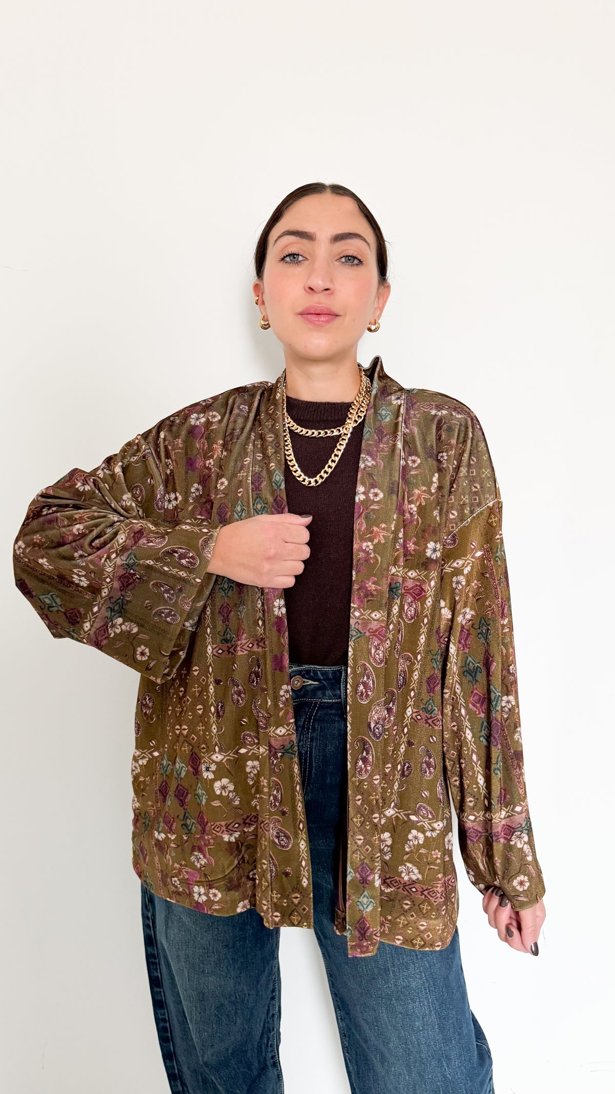 Kimono Verde A Fantasia