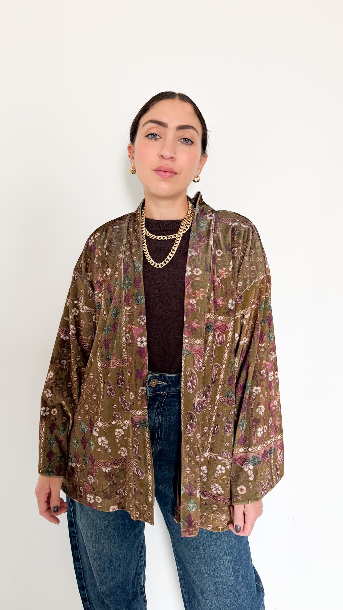 Kimono Verde A Fantasia