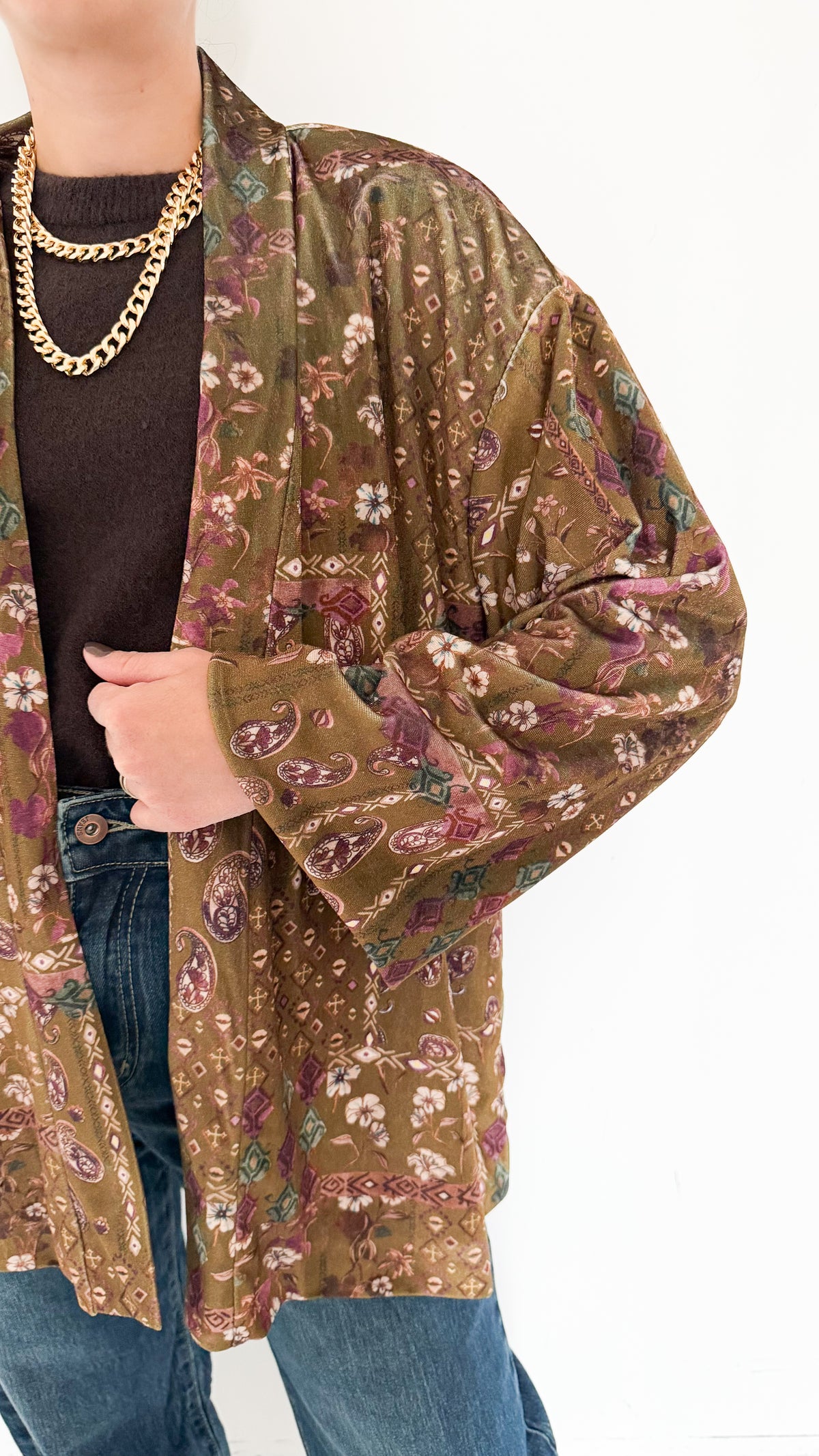 Kimono Verde A Fantasia
